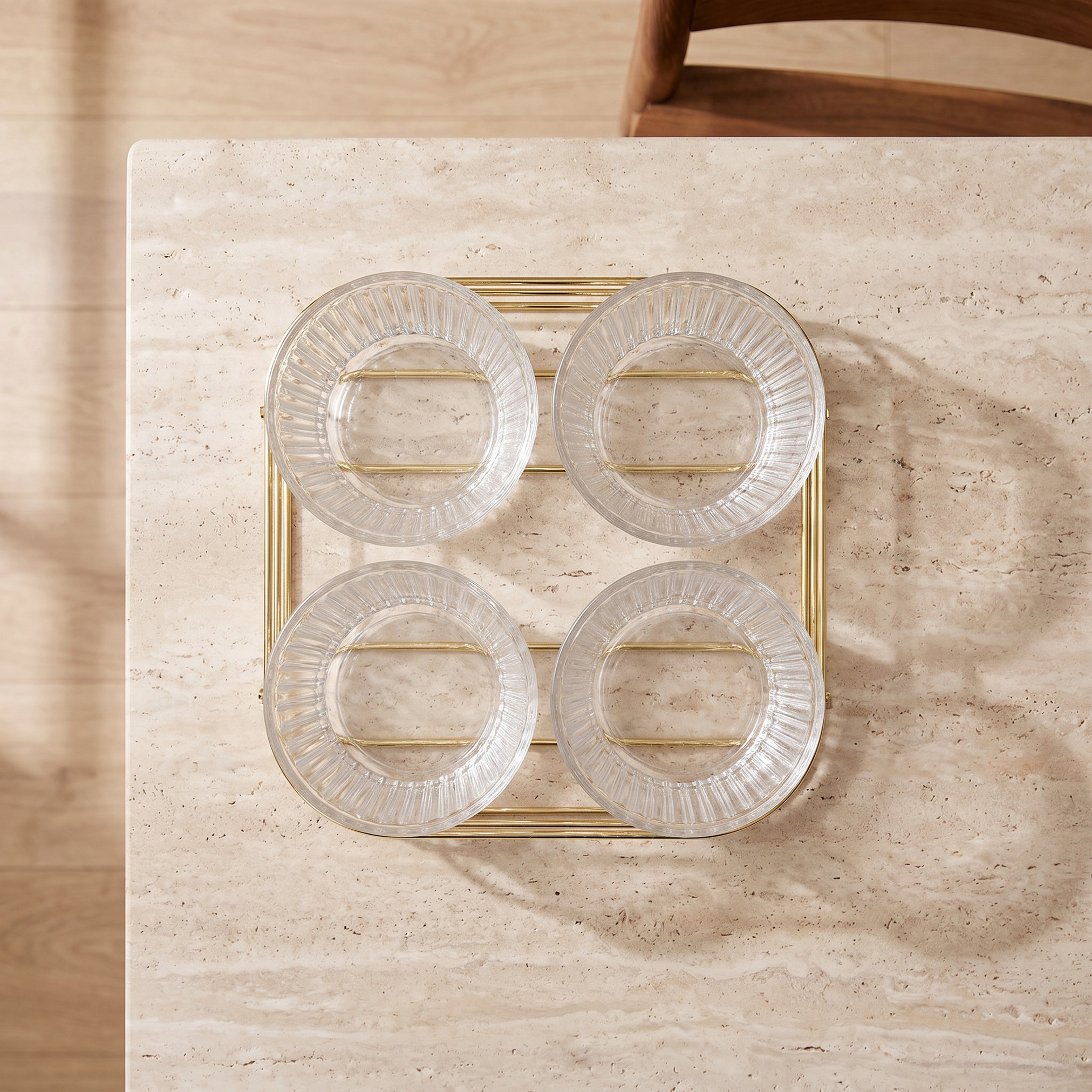 Lara 4-Piece Glass Serving Bowl Set with Stand-household-dining-serveware-chipsanddip-image-2