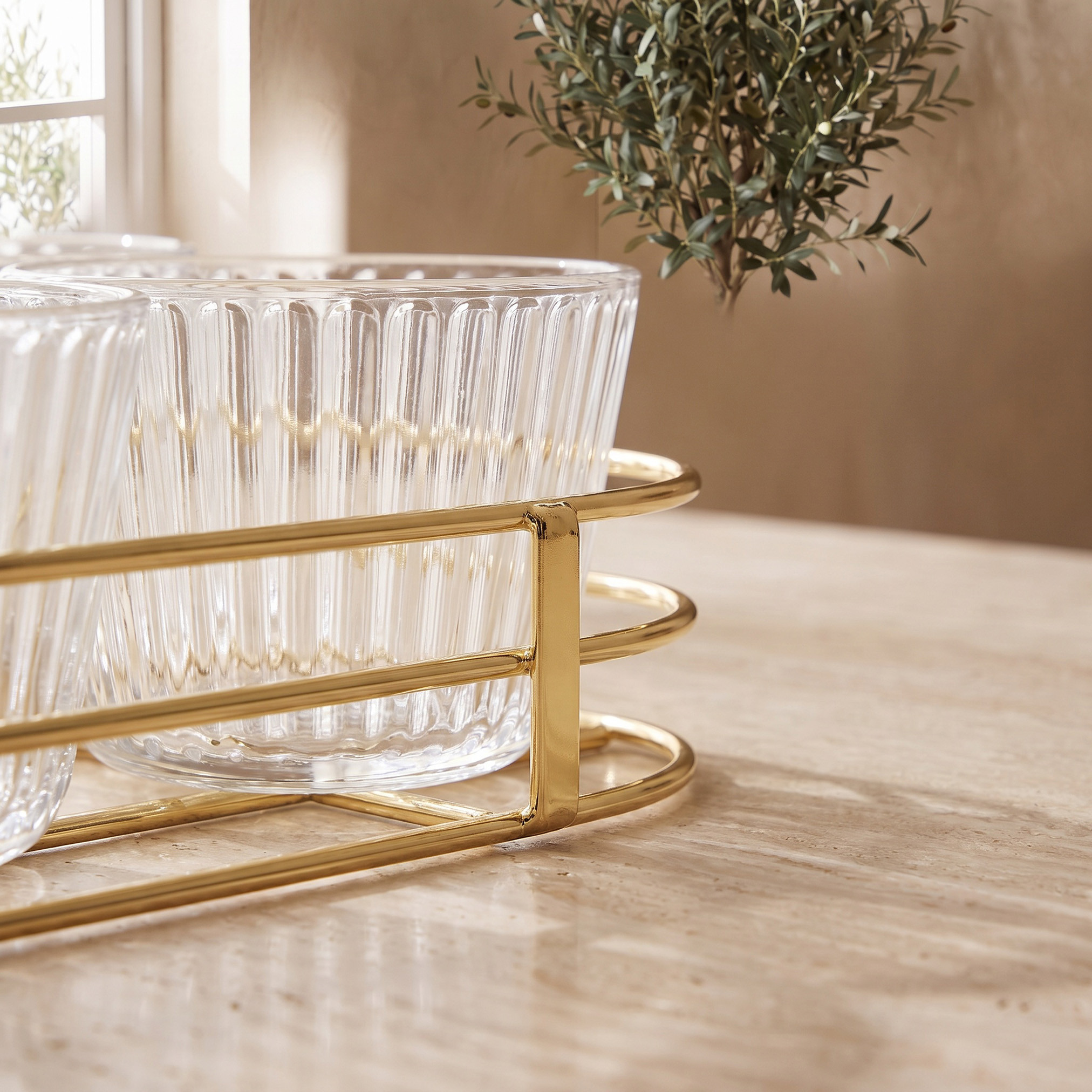 Lara 4-Piece Glass Serving Bowl Set with Stand-household-dining-serveware-chipsanddip-image-4