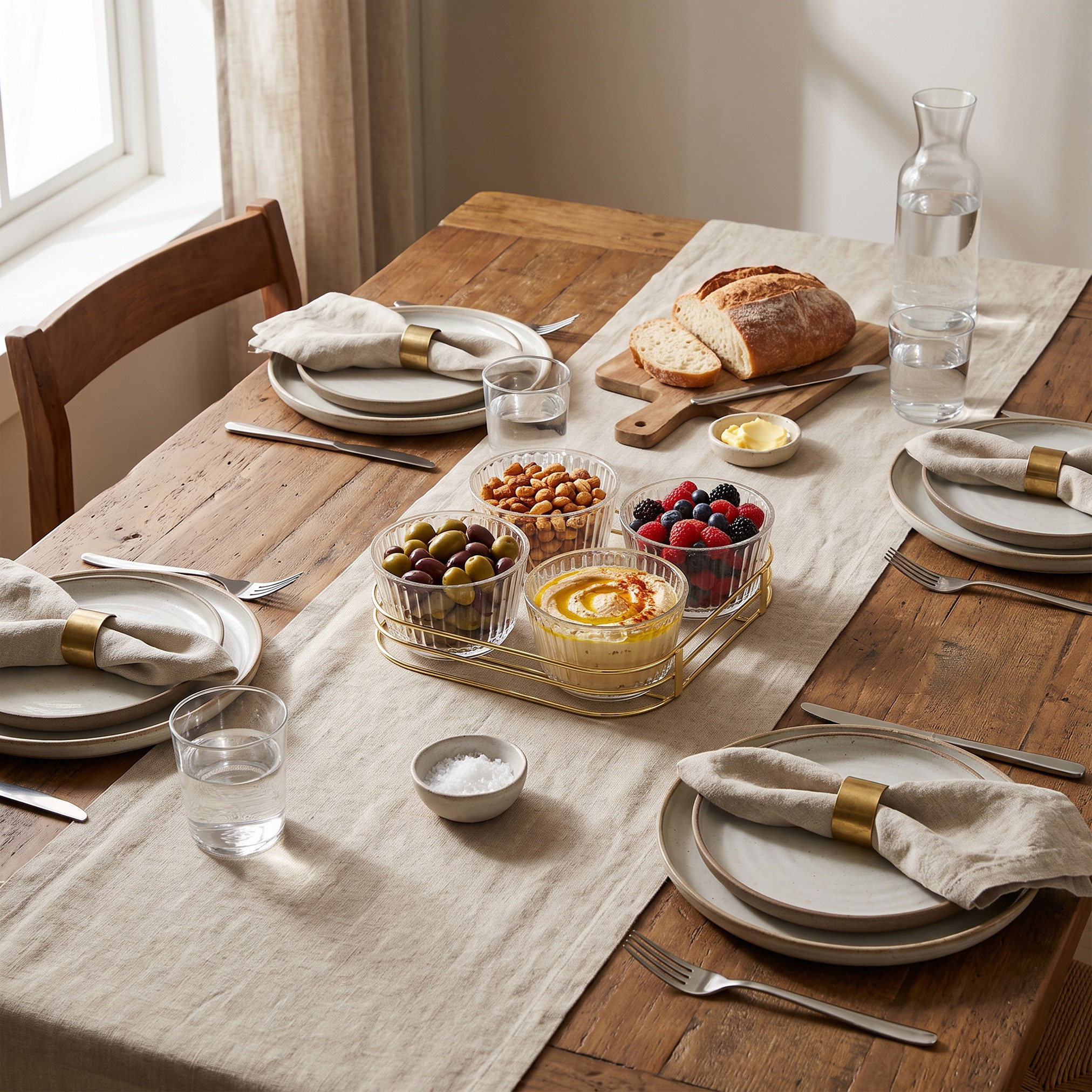 Lara 4-Piece Glass Serving Bowl Set with Stand-household-dining-serveware-chipsanddip-image-5