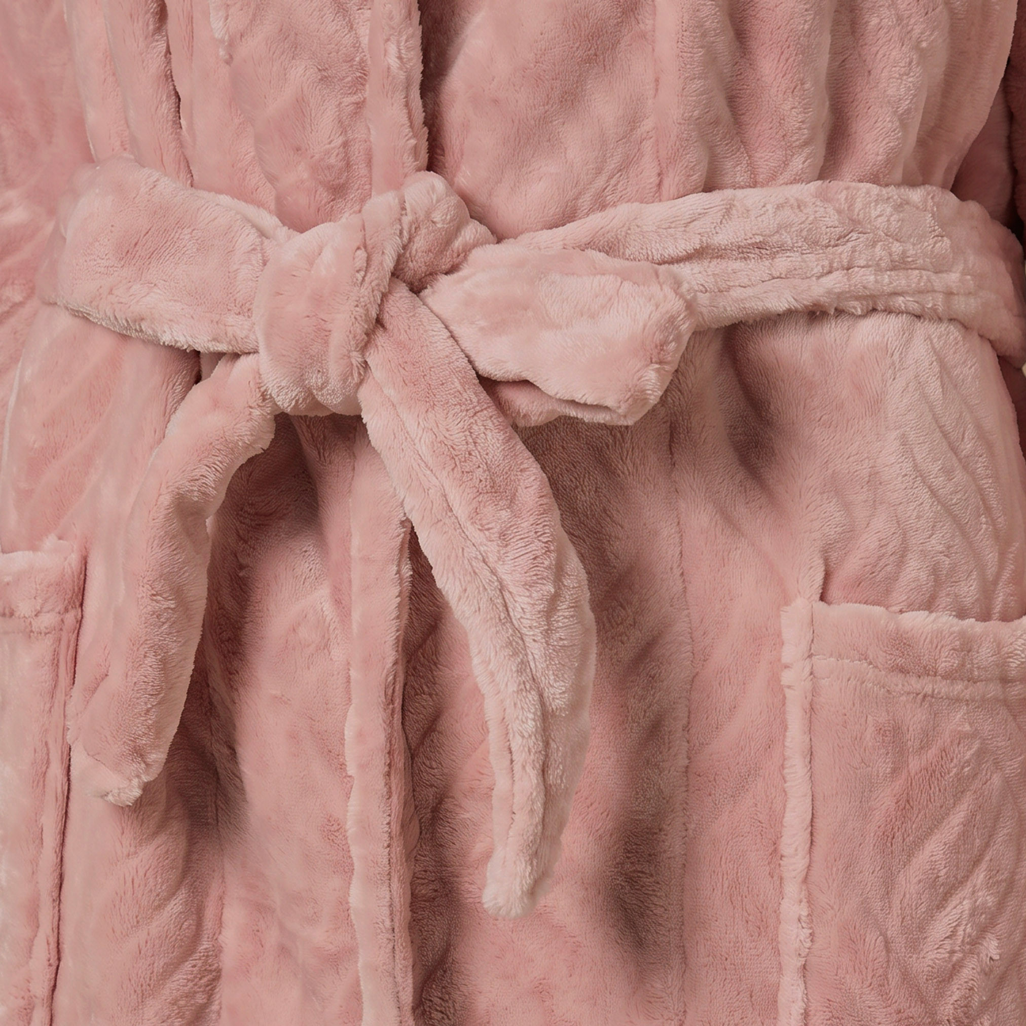 Embossed Flannel 280 GSM Bathrobe - Large-Extra Large-household-bathandlaundry-bathlinen-bathrobesandslippers-bathrobes-image-4