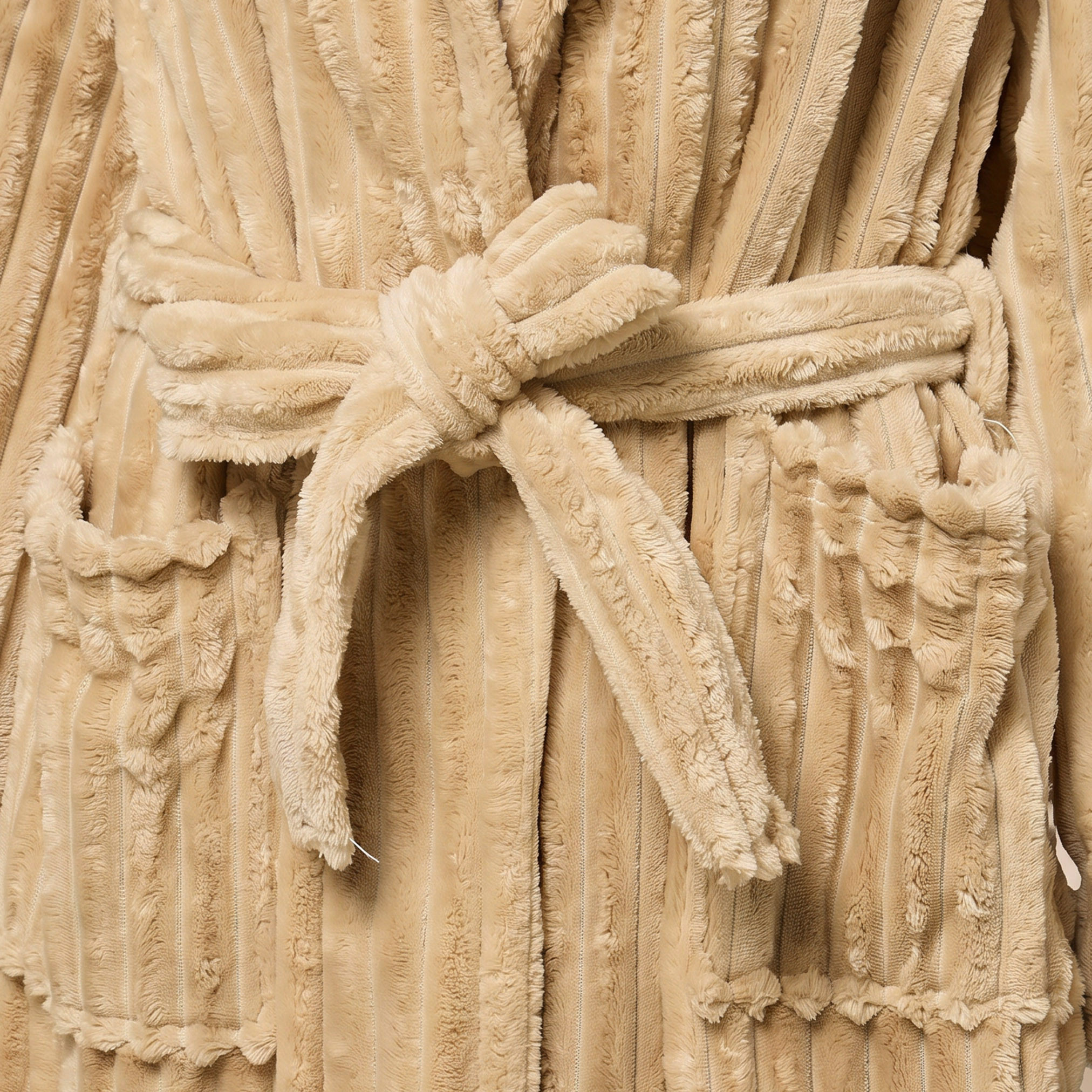 Ribbed Flannel 280 GSM Bathrobe - Large-Extra Large-household-bathandlaundry-bathlinen-bathrobesandslippers-bathrobes-image-4