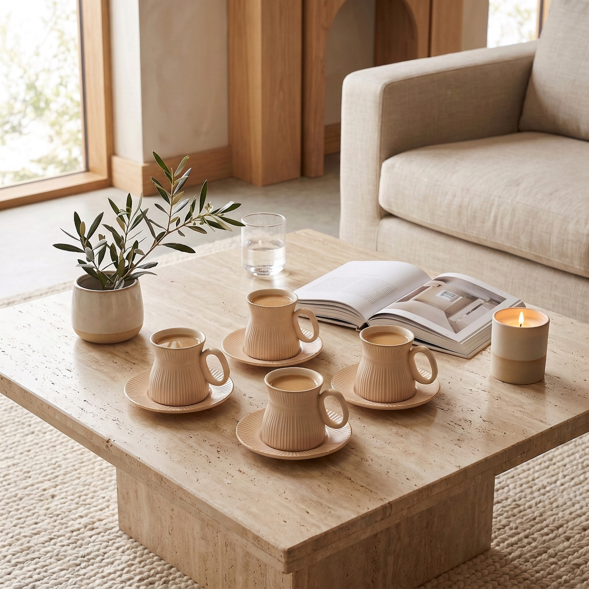 Nehma 8-Piece New Bone China Espresso Cup and Saucer Set - 80 ml-household-dining-teaandcoffee-teaandcoffeesets-image-4