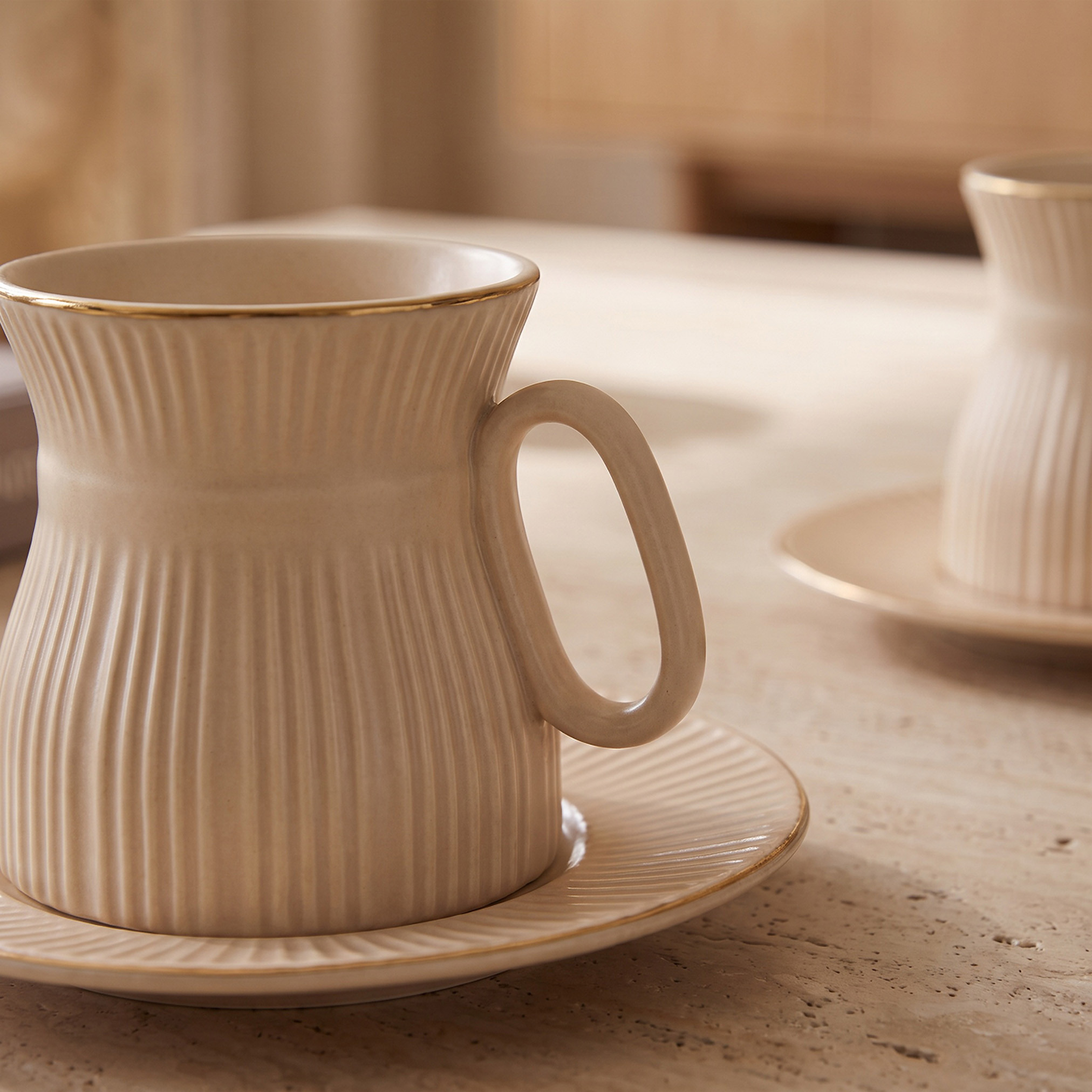 Nehma 8-Piece New Bone China Tea Cup and Saucer Set - 180 ml-household-dining-teaandcoffee-teaandcoffeesets-image-3