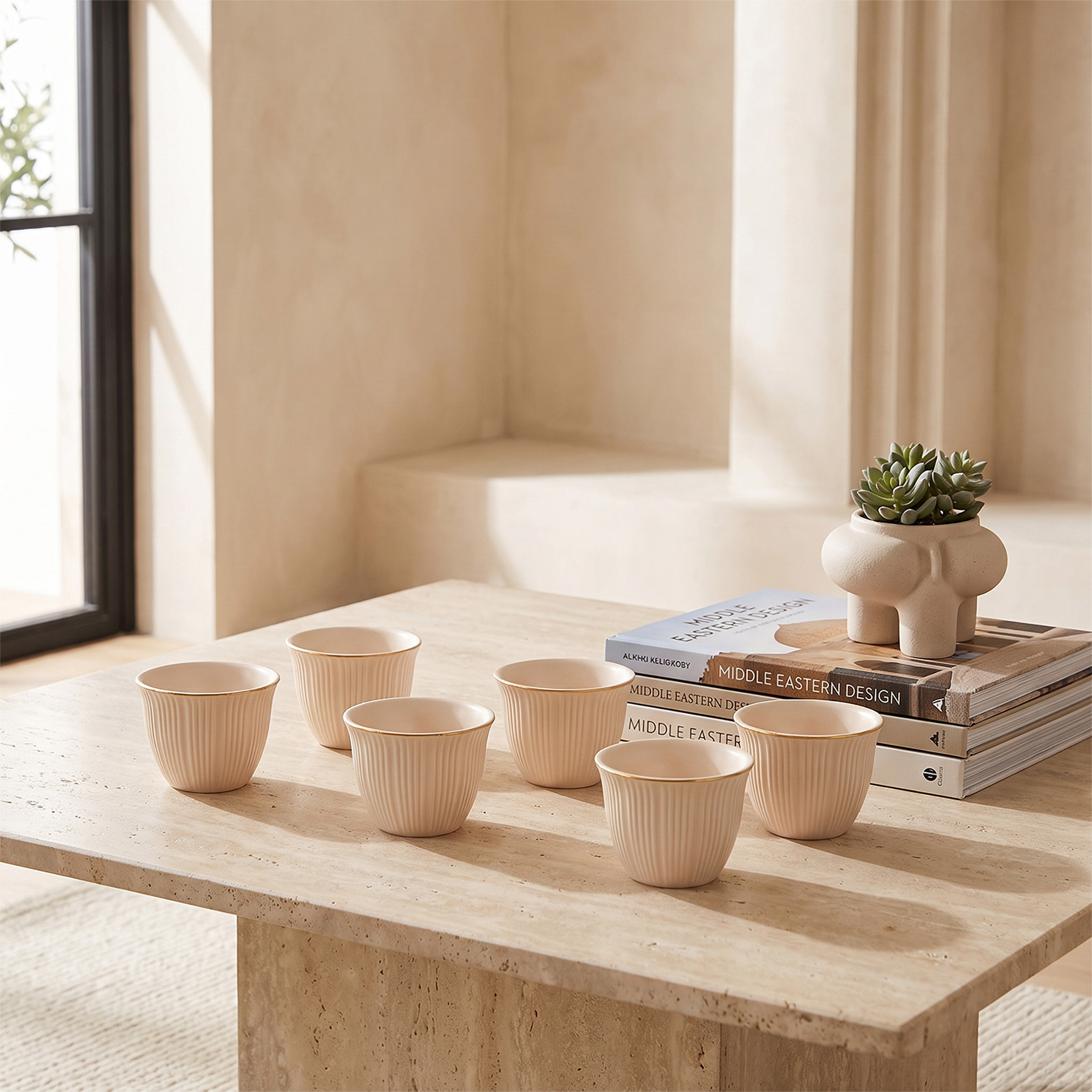 Nehma 6-Piece New Bone China Kahwa Cup Set-household-dining-teaandcoffee-teaandcoffeesets-image-1