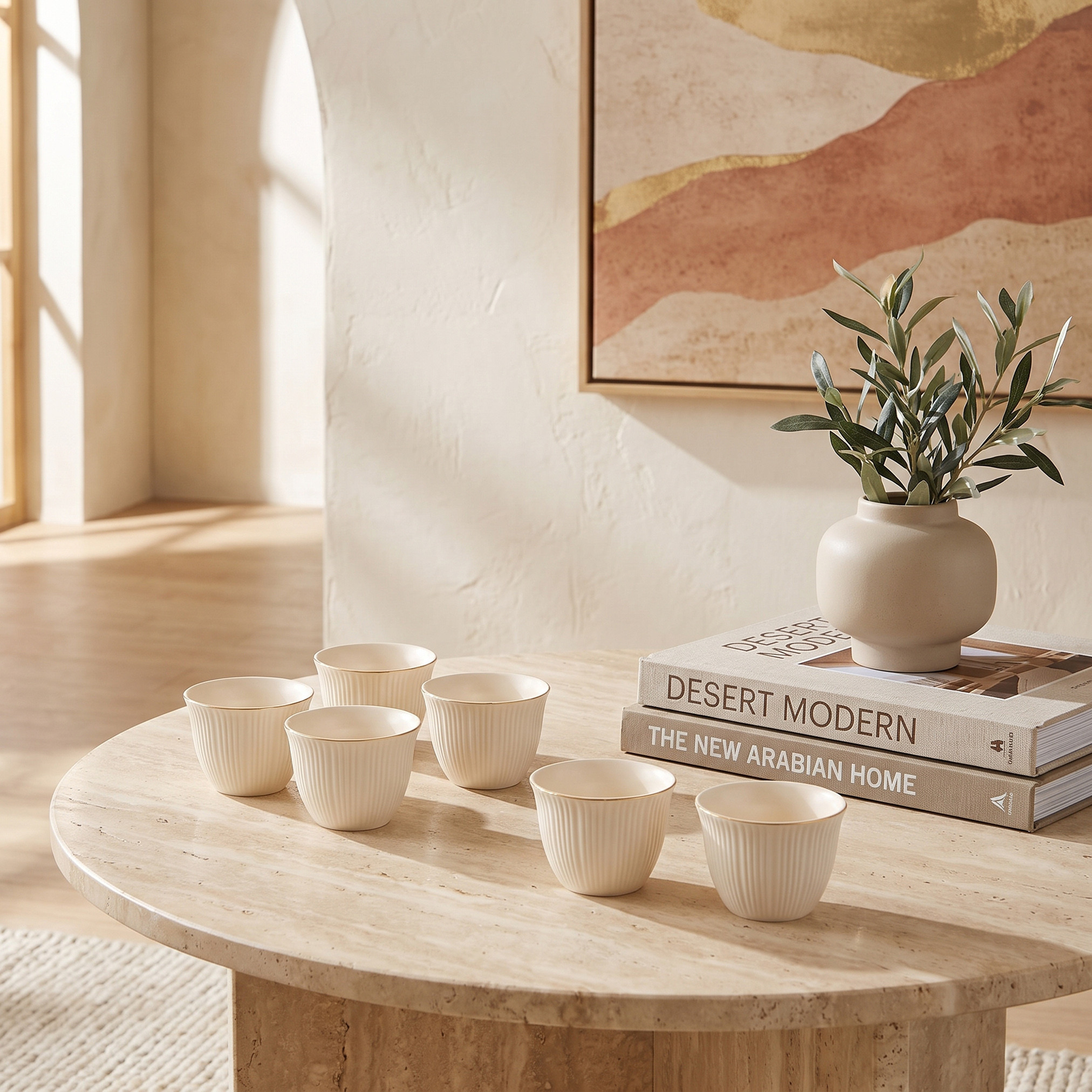 Nehma 6-Piece New Bone China Kahwa Cup Set-household-dining-drinkserveware-jugsdecantersandcarafes-image-1