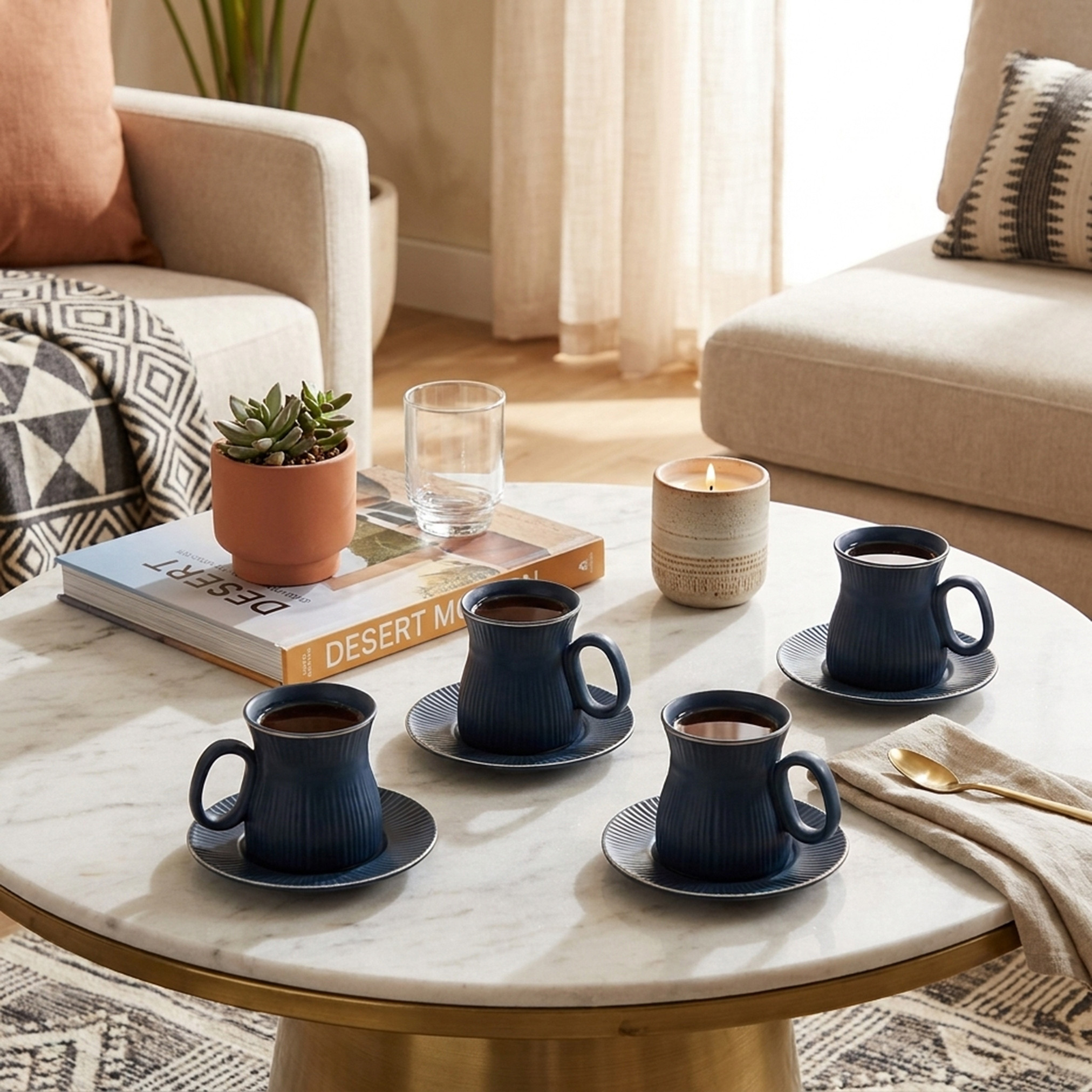 طقم فناجين إسبريسو وصحون من الخزف الصيني الجديد 8 قطع من نهما-household-dining-teaandcoffee-mugsandcups-image-4