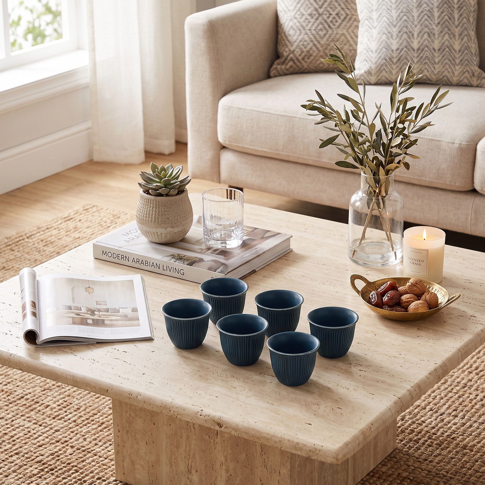 طقم فناجين قهوة عربية من الخزف الصيني الجديد 6 قطع من نهما-household-dining-teaandcoffee-mugsandcups-image-1
