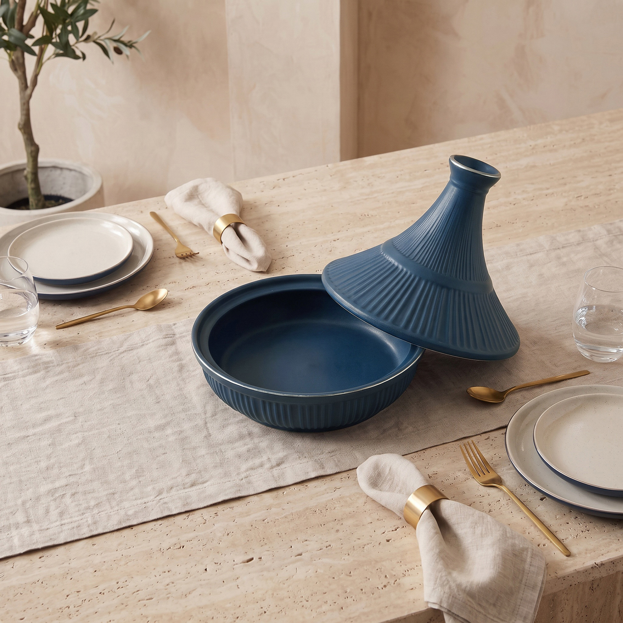 Nehma Tajine New Bone China Date Bowl-household-kitchen-foodstorage-containers-image-2