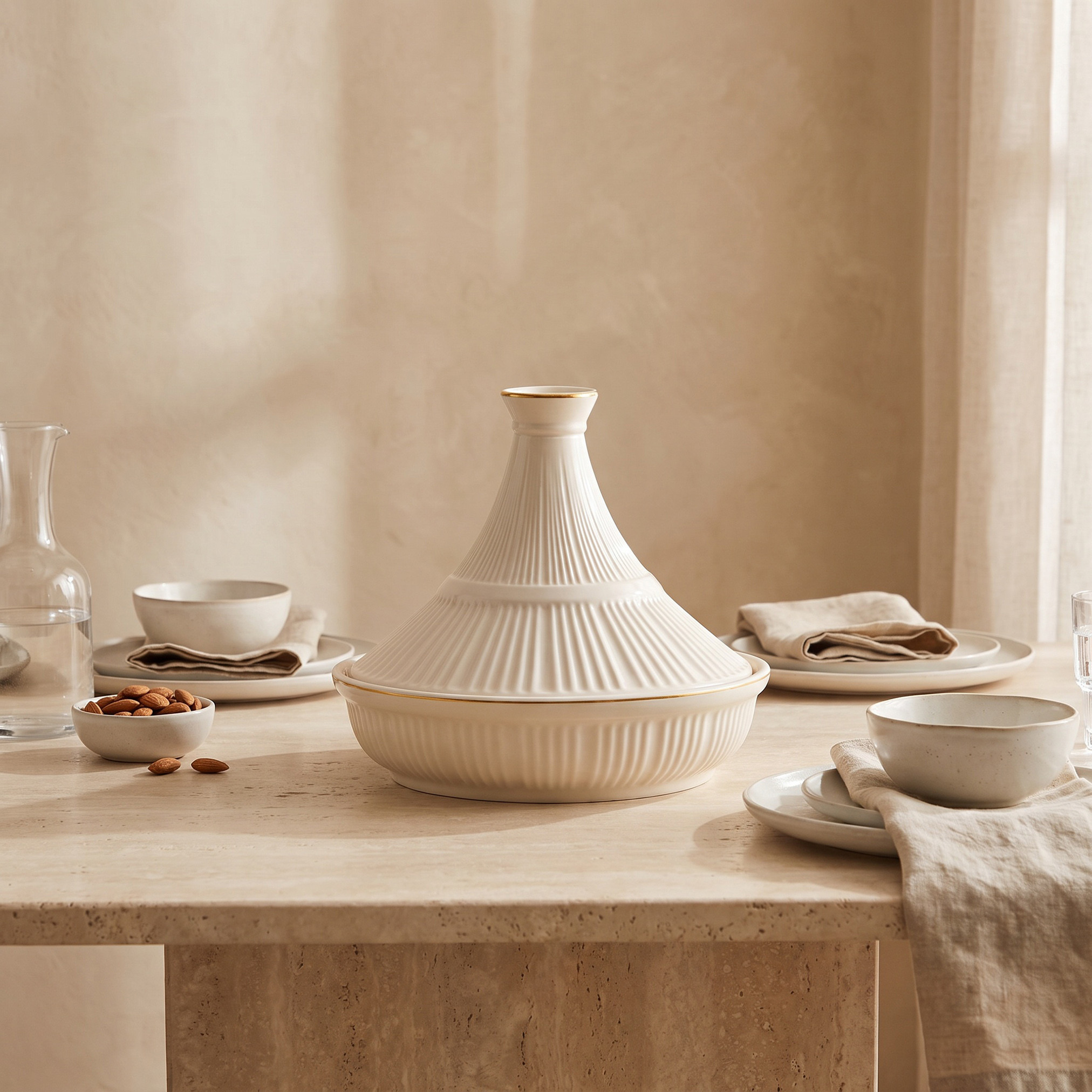 Nehma Tajine New Bone China Date Bowl-household-dining-drinkserveware-jugsdecantersandcarafes-image-1