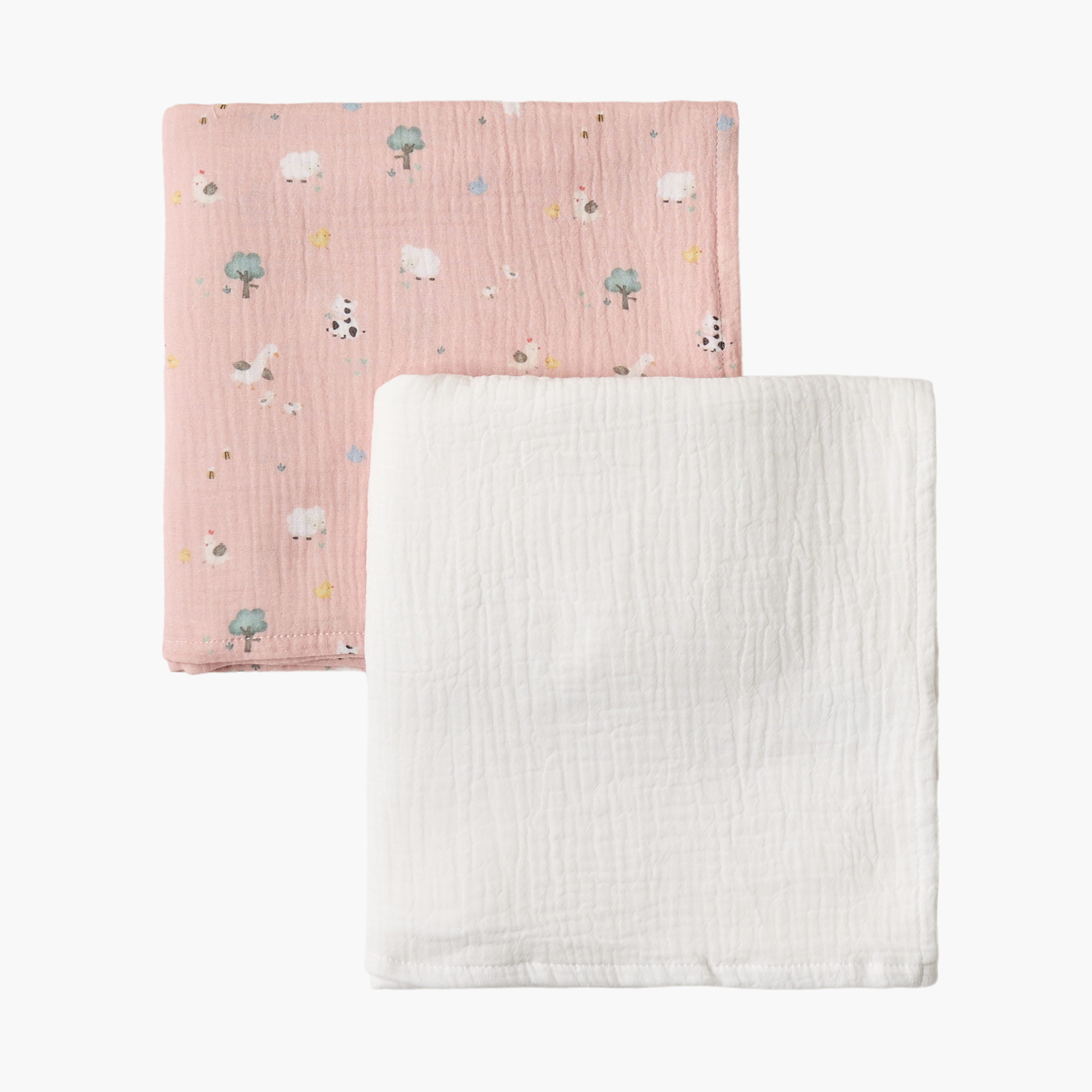Giggles Muslin Swaddles - Pack of 2-baby-nursery-blanketsandswaddles-swaddlesandsleepingbags-image-3