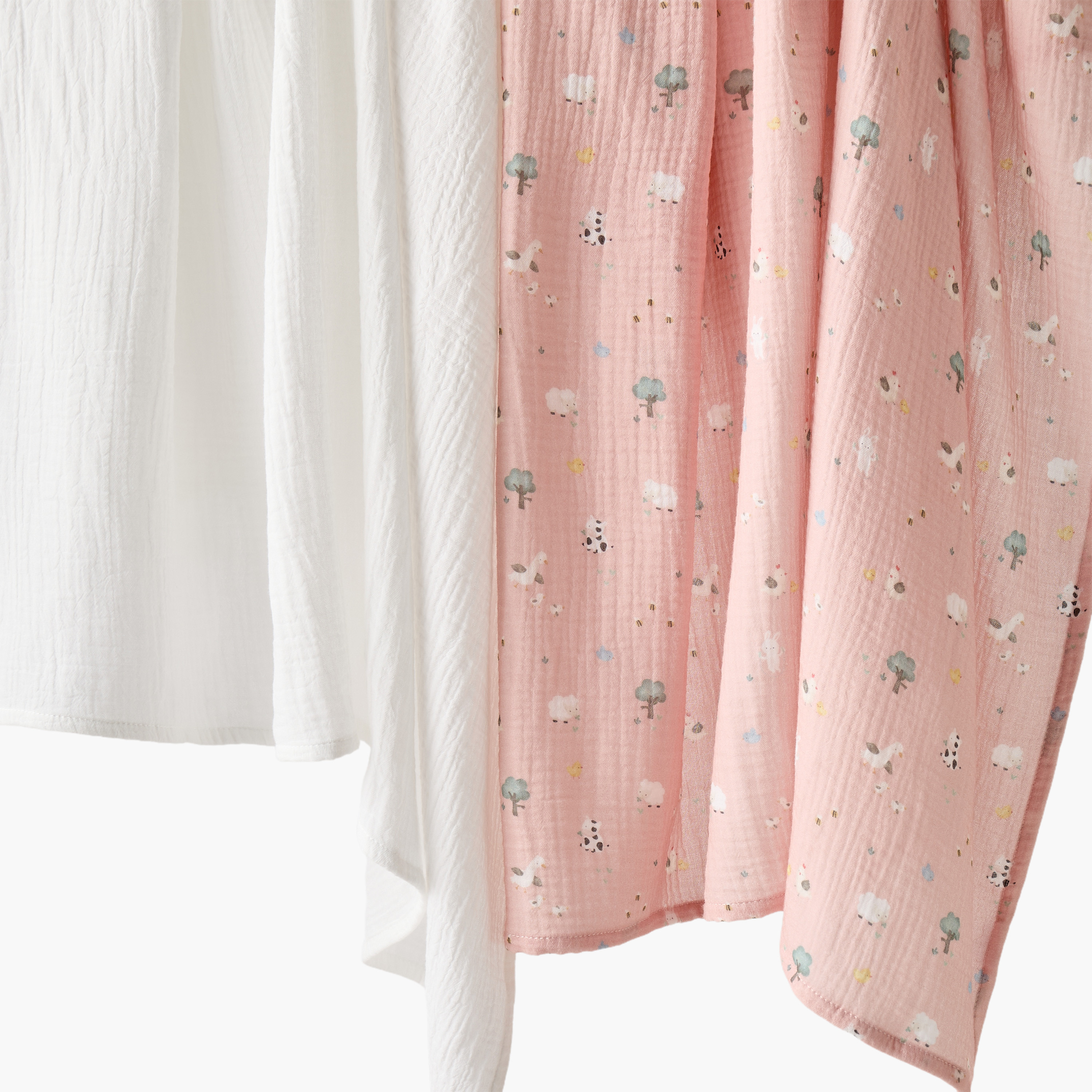 Giggles Muslin Swaddles - Pack of 2-baby-nursery-blanketsandswaddles-swaddlesandsleepingbags-image-4