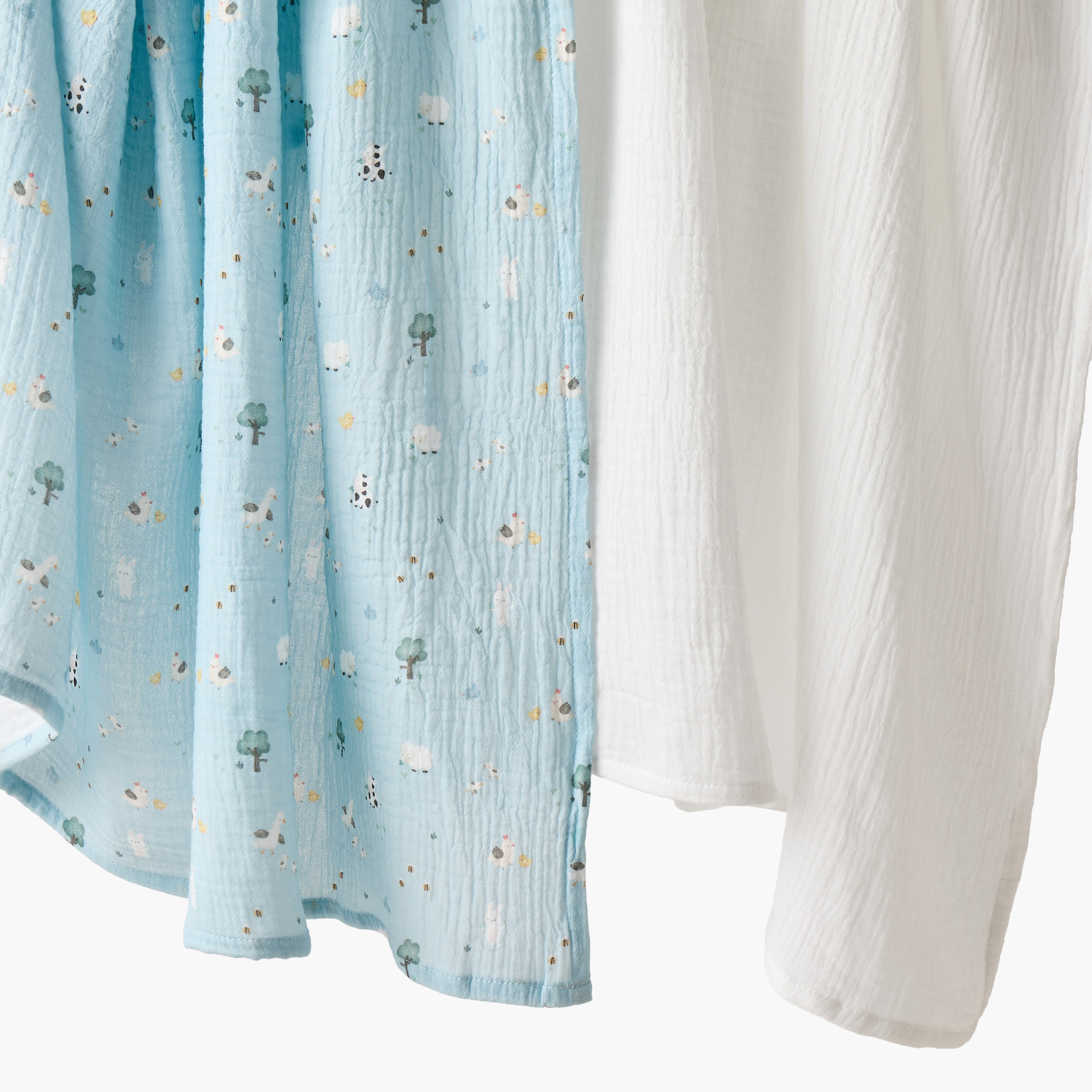 Giggles Muslin Swaddles - Pack of 2-baby-nursery-blanketsandswaddles-swaddlesandsleepingbags-image-4