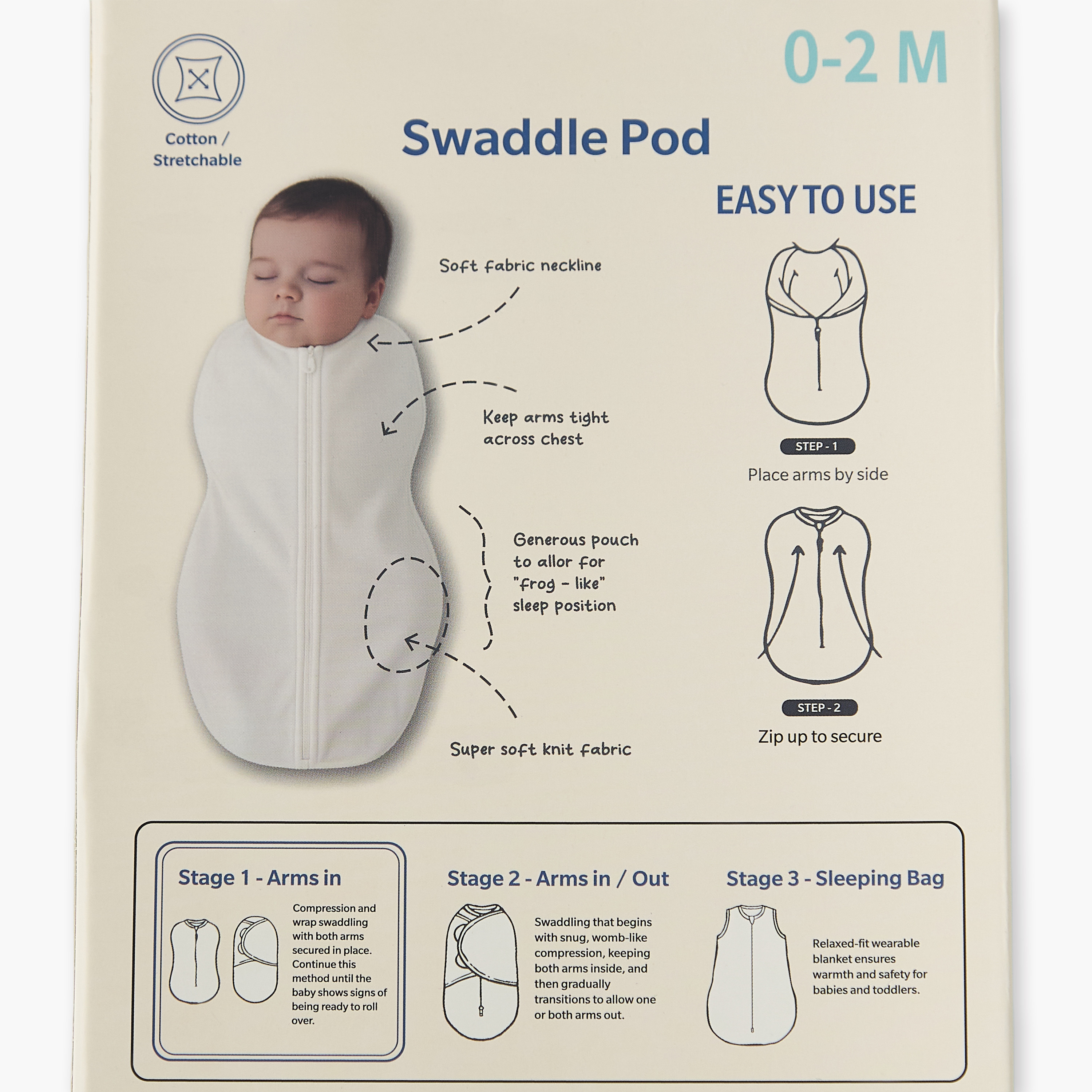 Juniors Printed Sleeping Pod with Zip Closure-baby-nursery-blanketsandswaddles-swaddlesandsleepingbags-image-6