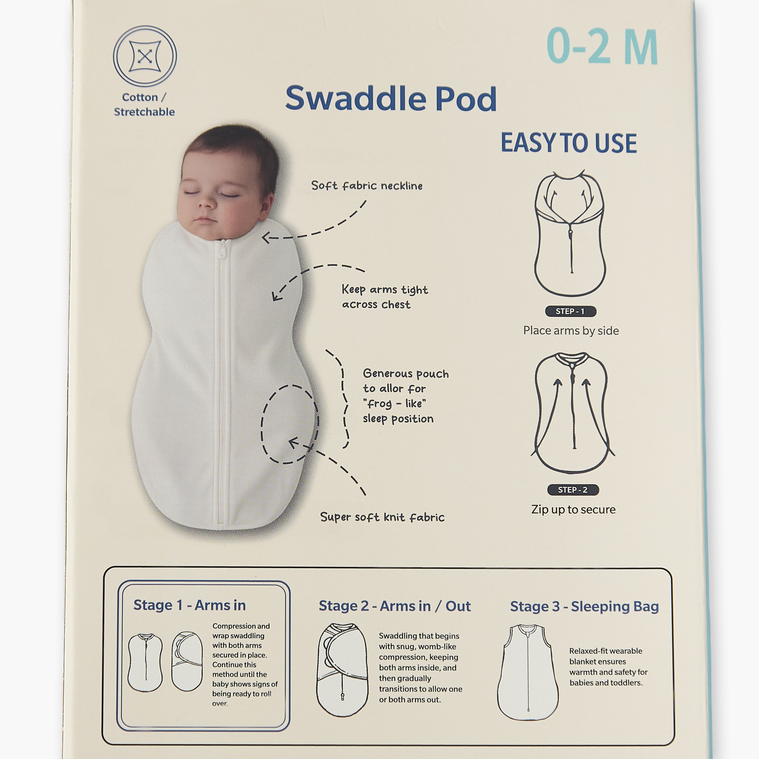 Juniors Printed Sleeping Pod with Zip Closure-baby-nursery-blanketsandswaddles-swaddlesandsleepingbags-image-7