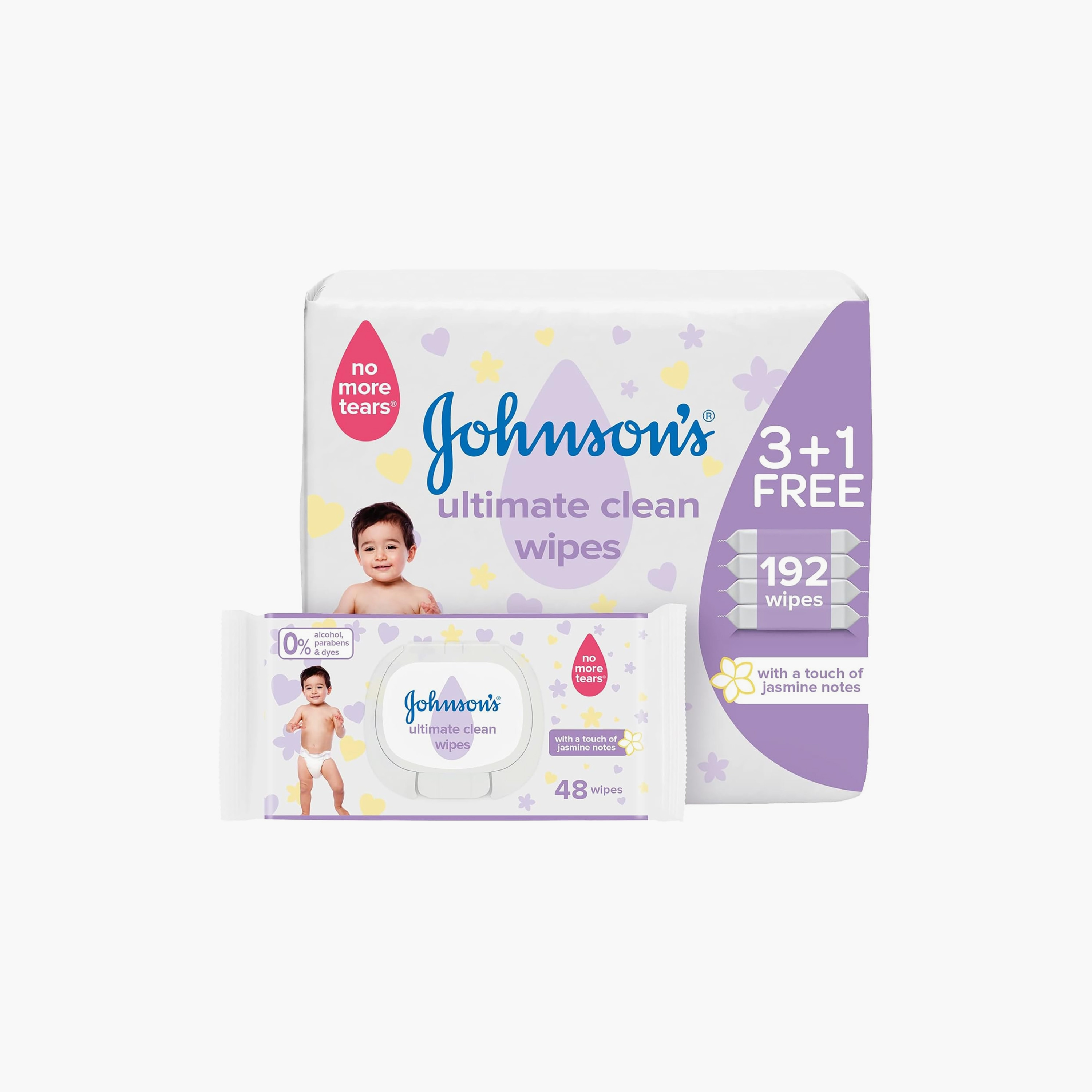 Johnson's 192-Piece Ultimate Clean Wipes-baby-diapering-babywipes-image-1