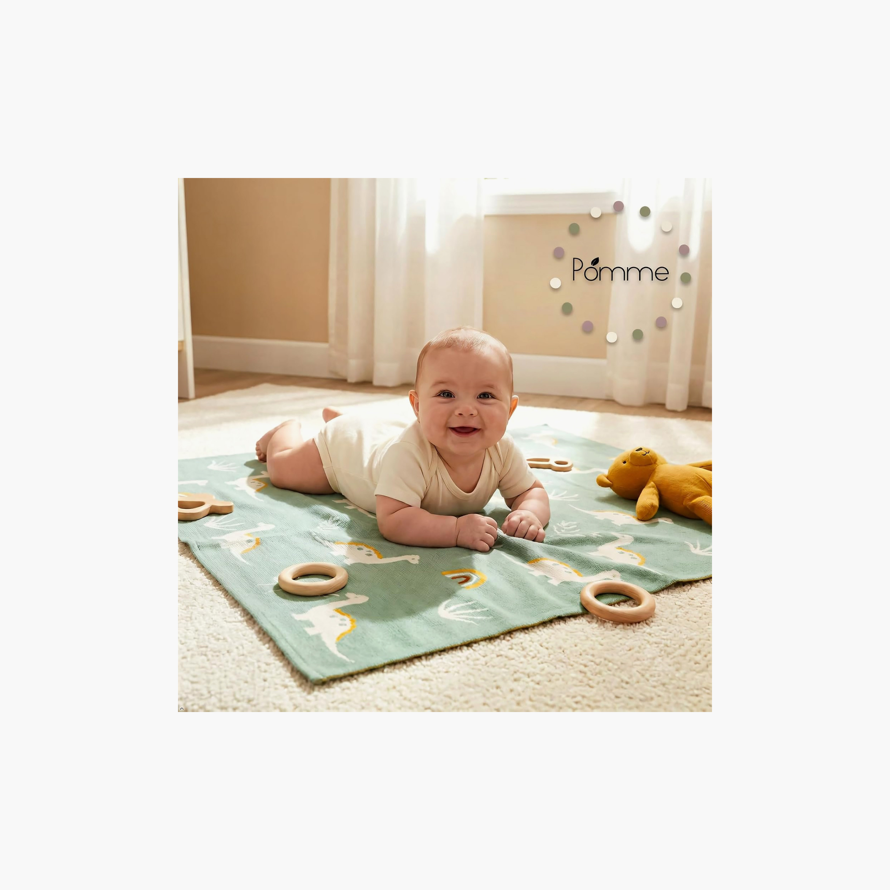 Textured Assorted Print Blanket - 80x100 cm-baby-nursery-blanketsandswaddles-blanketsandquilts-image-2