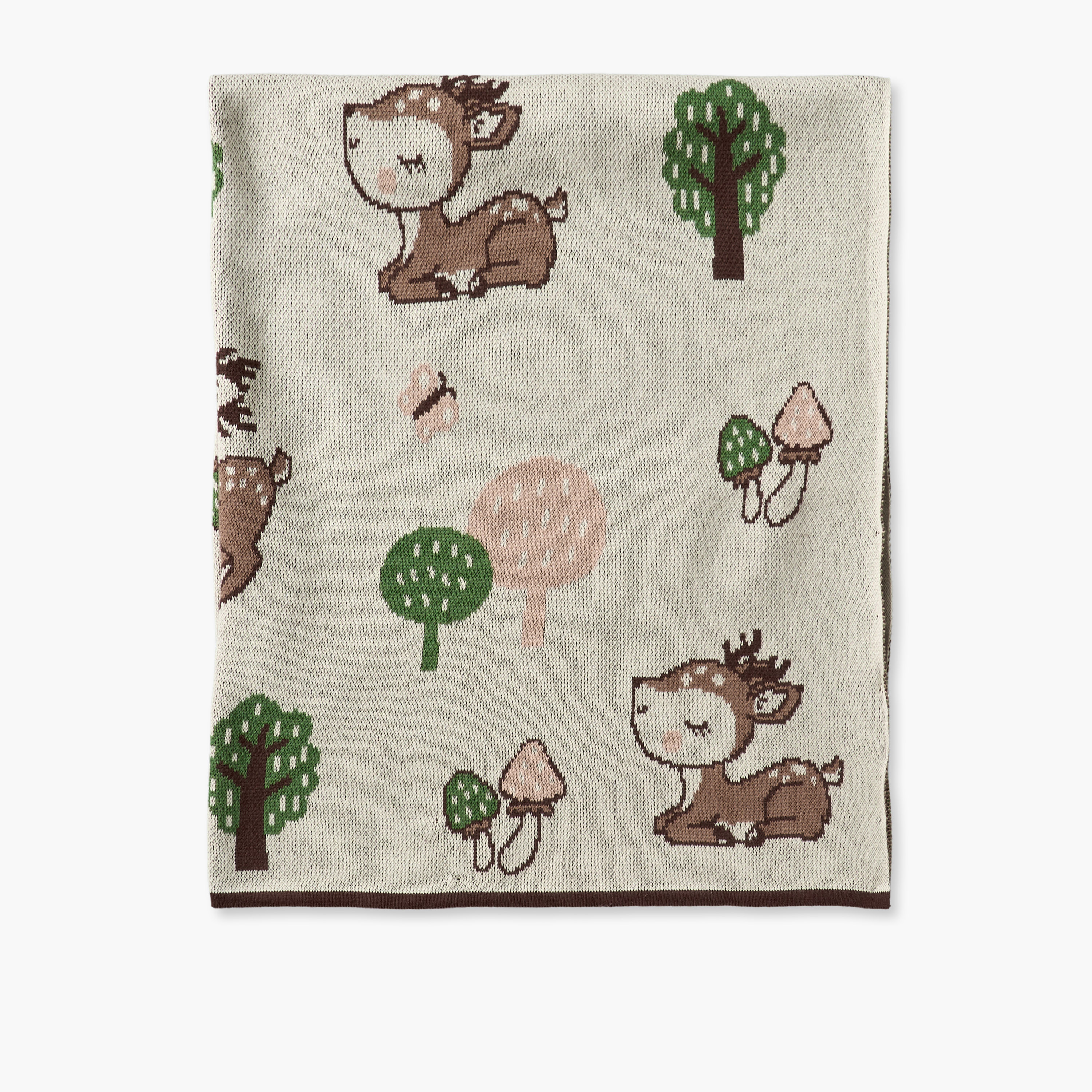 طقم هدايا بطانيات لحديثي الولادة بطبعات غزلان 4 قطع - 80×100 سم-baby-nursery-blanketsandswaddles-receivingblankets-image-2