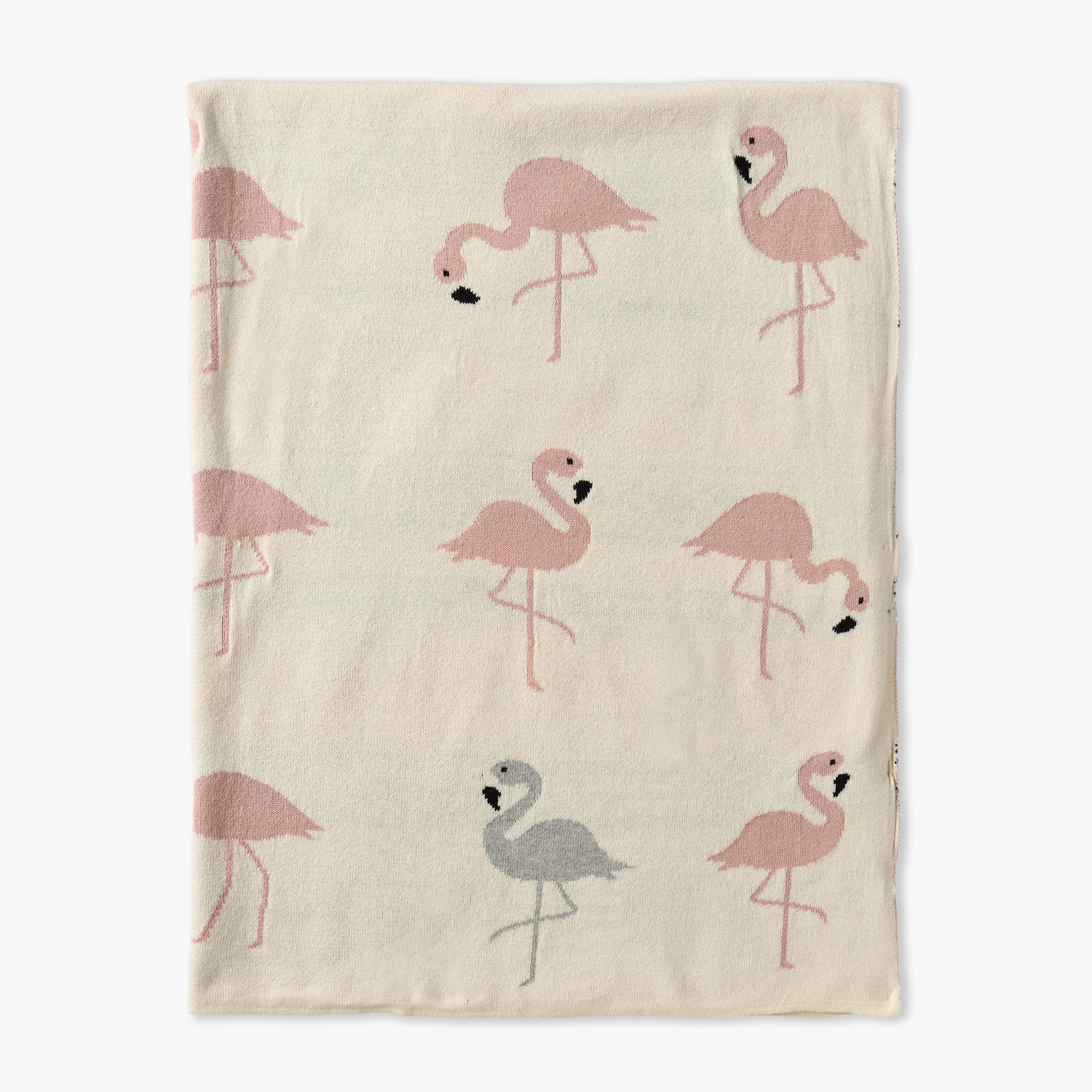 طقم هدايا بطانية لحديثي الولادة بتصميم فلامنجو 4 قطع - 80×100 سم-baby-nursery-blanketsandswaddles-receivingblankets-image-2