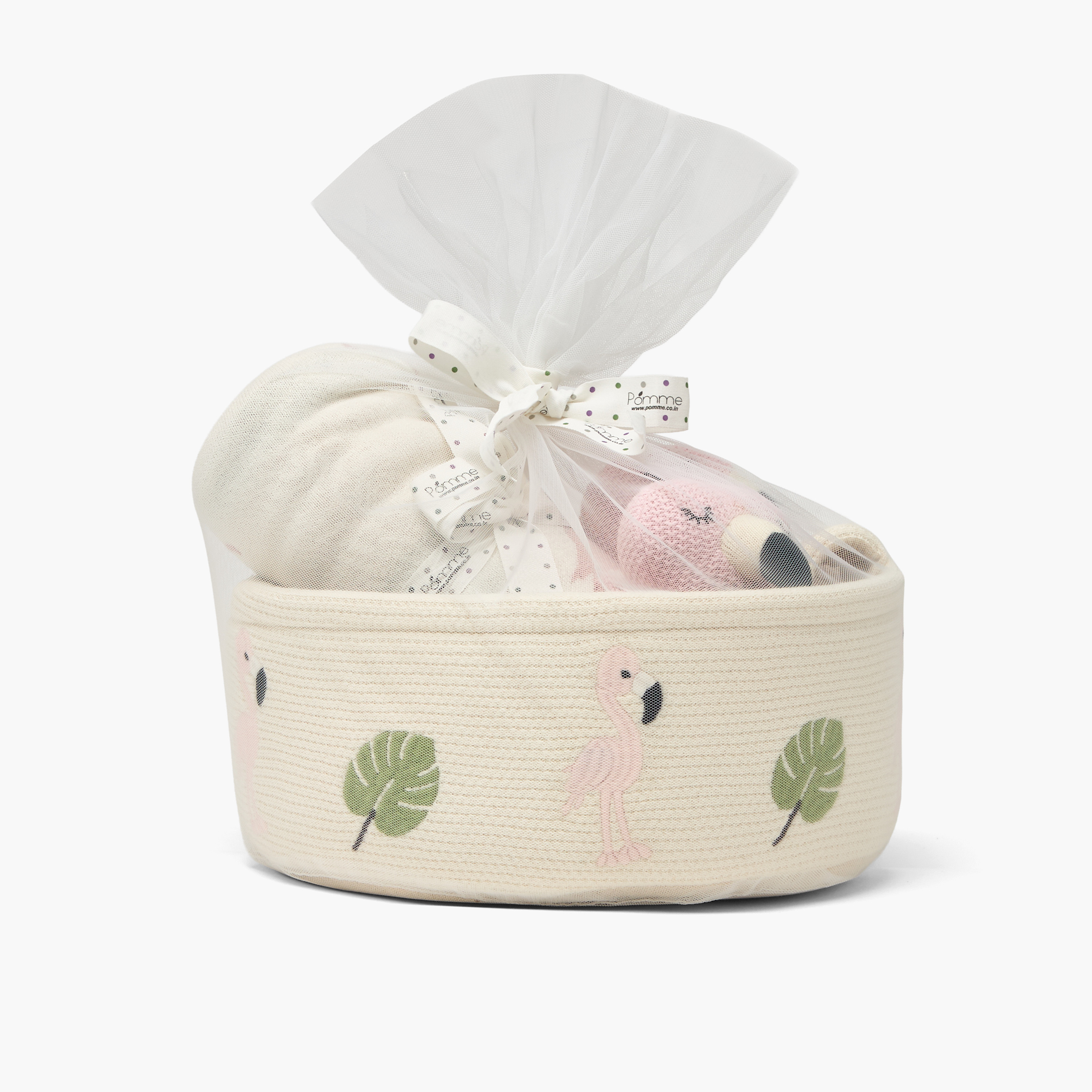 طقم هدايا بطانية لحديثي الولادة بتصميم فلامنجو 4 قطع - 80×100 سم-baby-nursery-blanketsandswaddles-receivingblankets-image-8