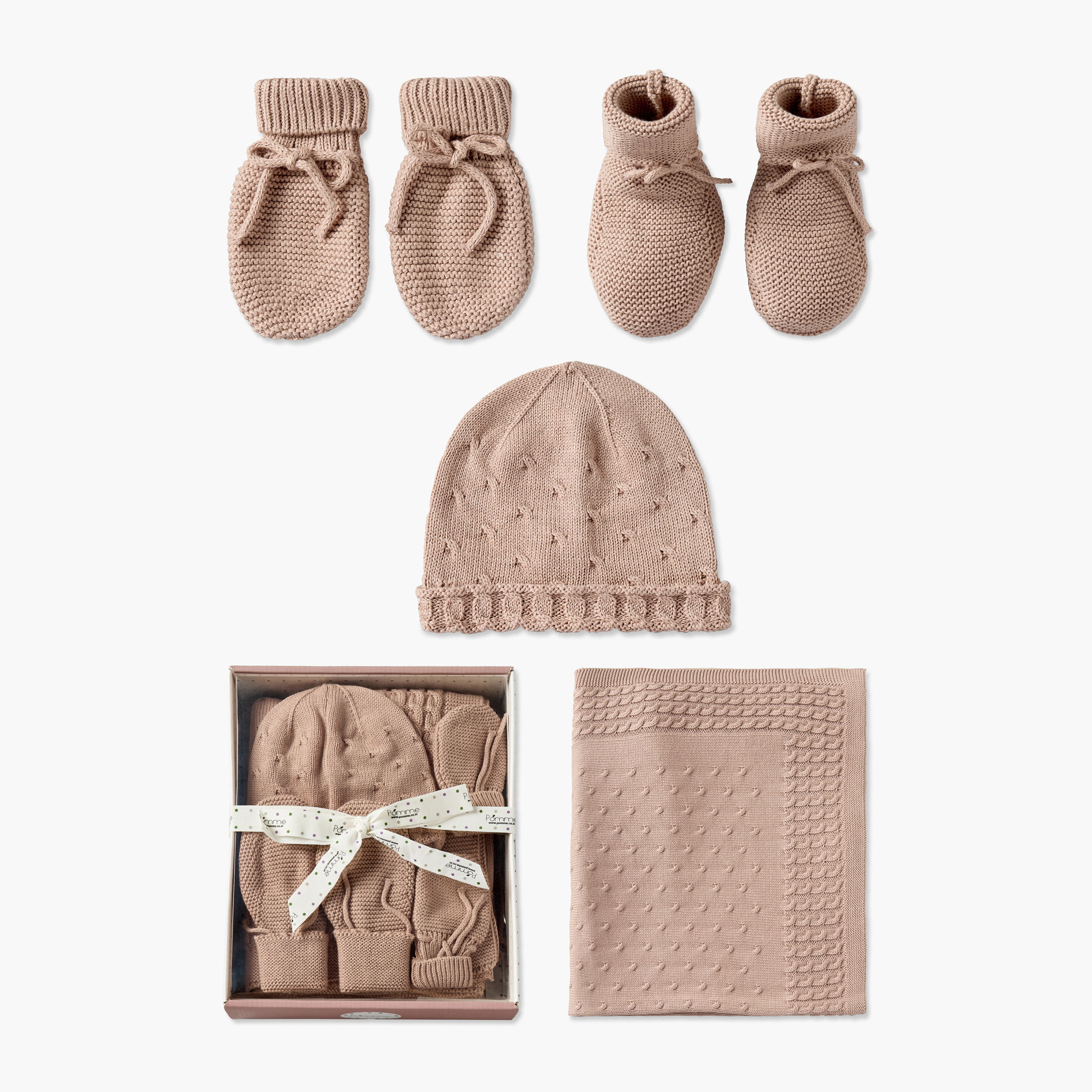 Set of 5 Clothing Gift Set with Knitted Texture-baby-nursery-babybedding-image-1