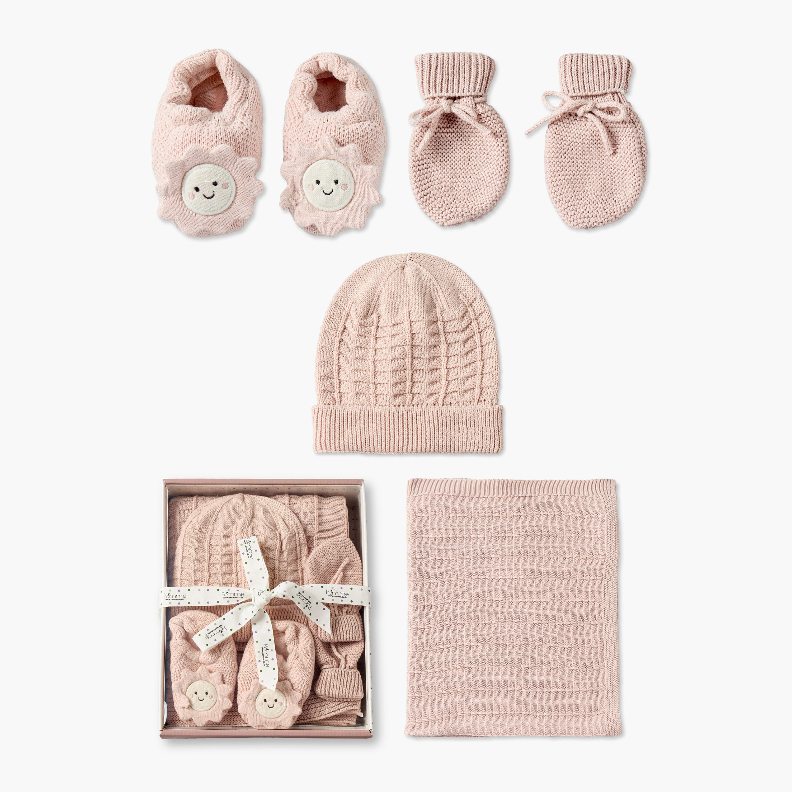 Set of 5 Clothing Gift Set with Knitted Texture-baby-nursery-babybedding-image-1