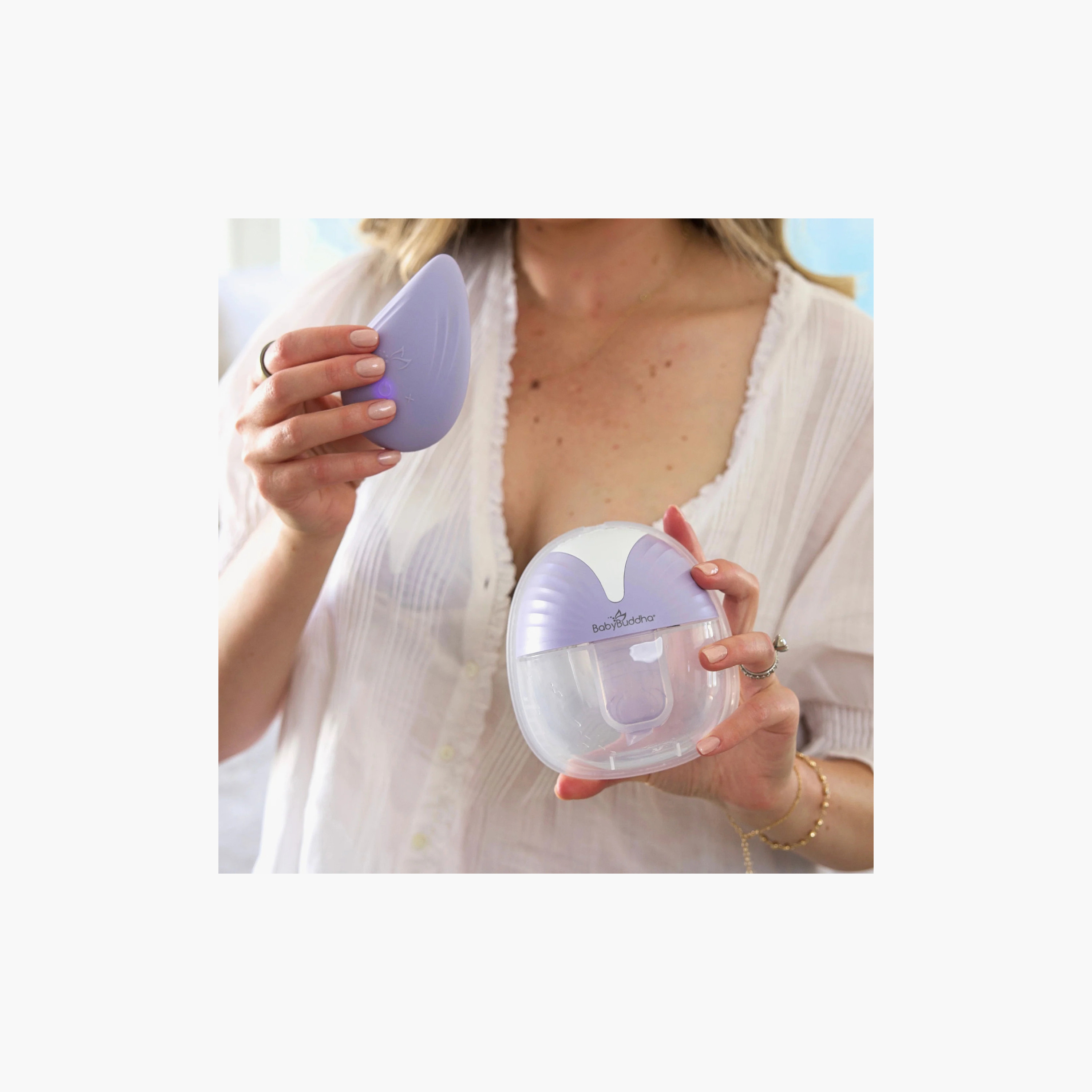 BabyBuddha Hands Free Electric Wearable Breast Pump Set-baby-feeding-breastfeedingandcare-image-5