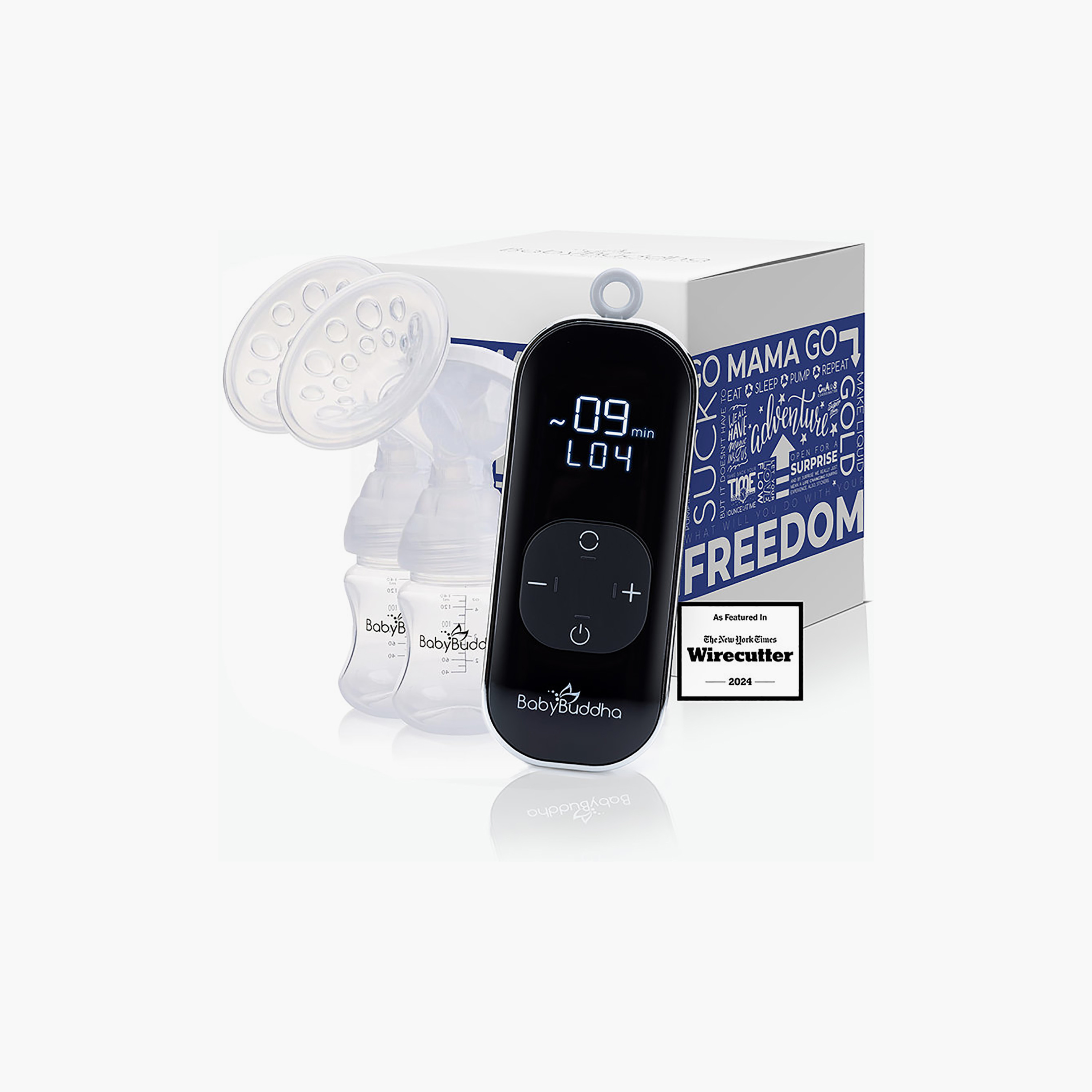 BabyBuddha Portable with Digital Display Wearable Breast Pump Set-baby-feeding-breastfeedingandcare-image-7