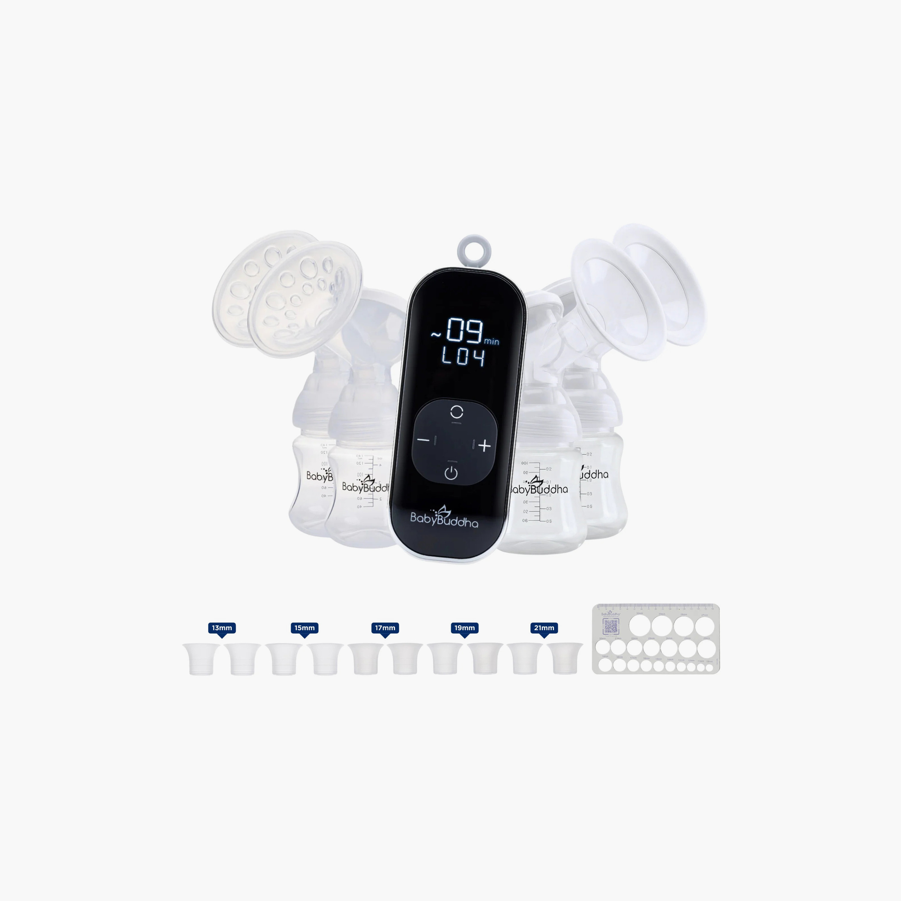 BabyBuddha Portable with Digital Display Wearable Breast Pump Set-baby-feeding-breastfeedingandcare-image-8