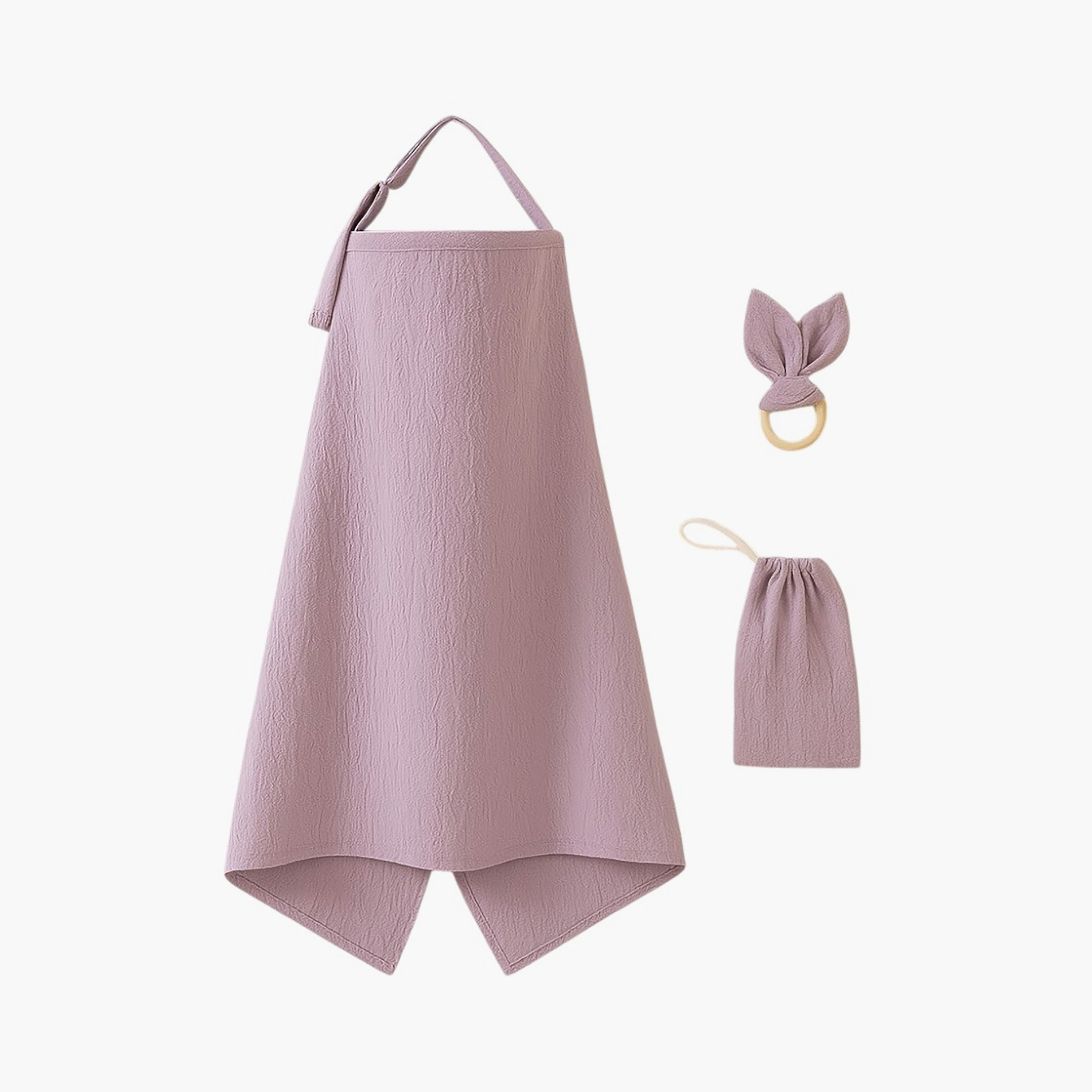 Kinder Valley Aura Breastfeeding Cover with Rabbit Ears Teether & Pouch-baby-feeding-breastfeedingandcare-image-1