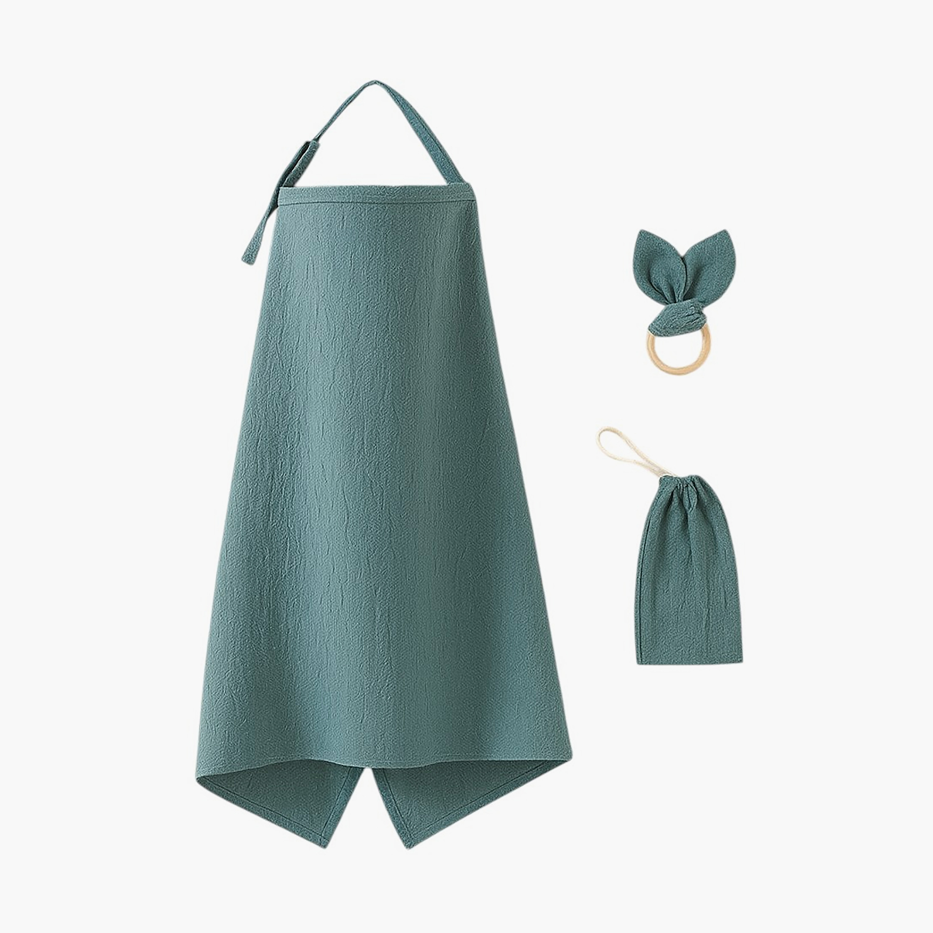 Kinder Valley Aura Breastfeeding Cover with Rabbit Ears Teether & Pouch-baby-feeding-breastfeedingandcare-image-1