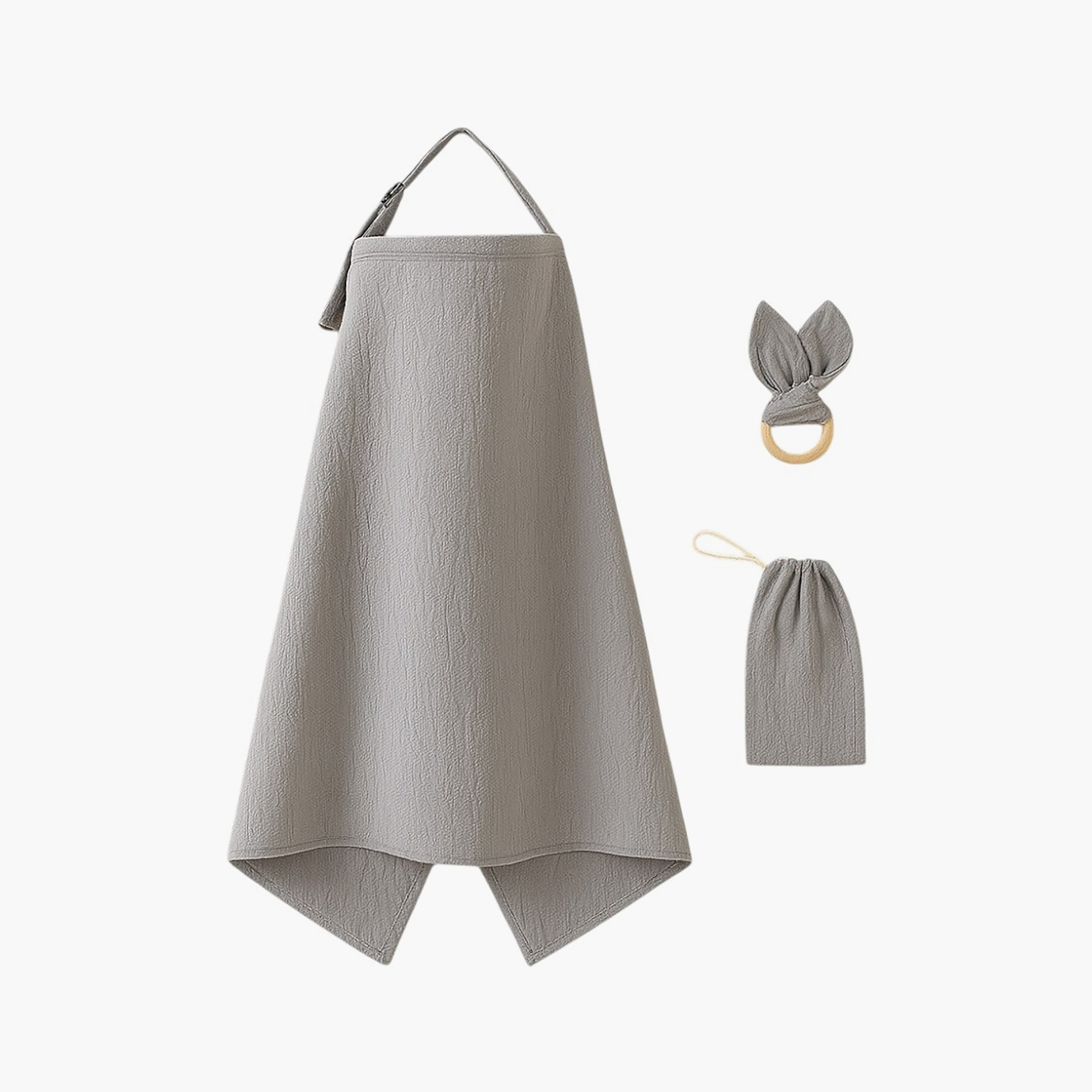 Kinder Valley Aura Breastfeeding Cover with Rabbit Ears Teether & Pouch-baby-feeding-breastfeedingandcare-image-1