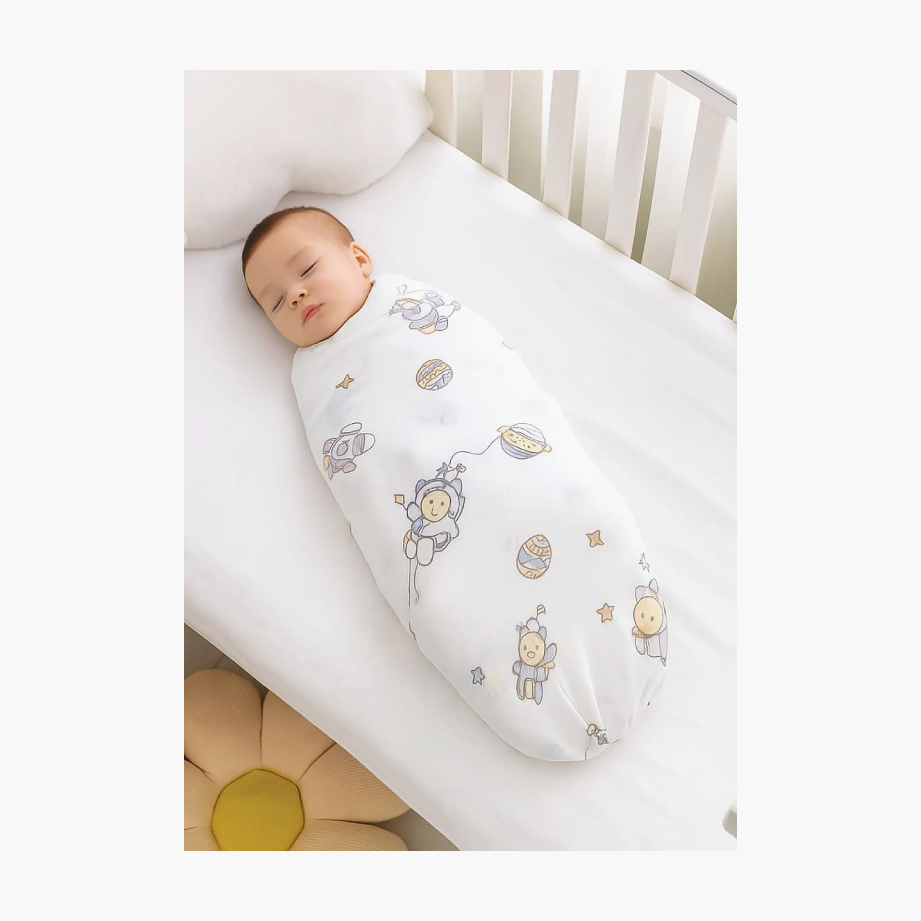 طقم بطانيات قماط موسلين من الخيزران (قطعتان) من كيندر فالي-baby-nursery-blanketsandswaddles-receivingblankets-image-3