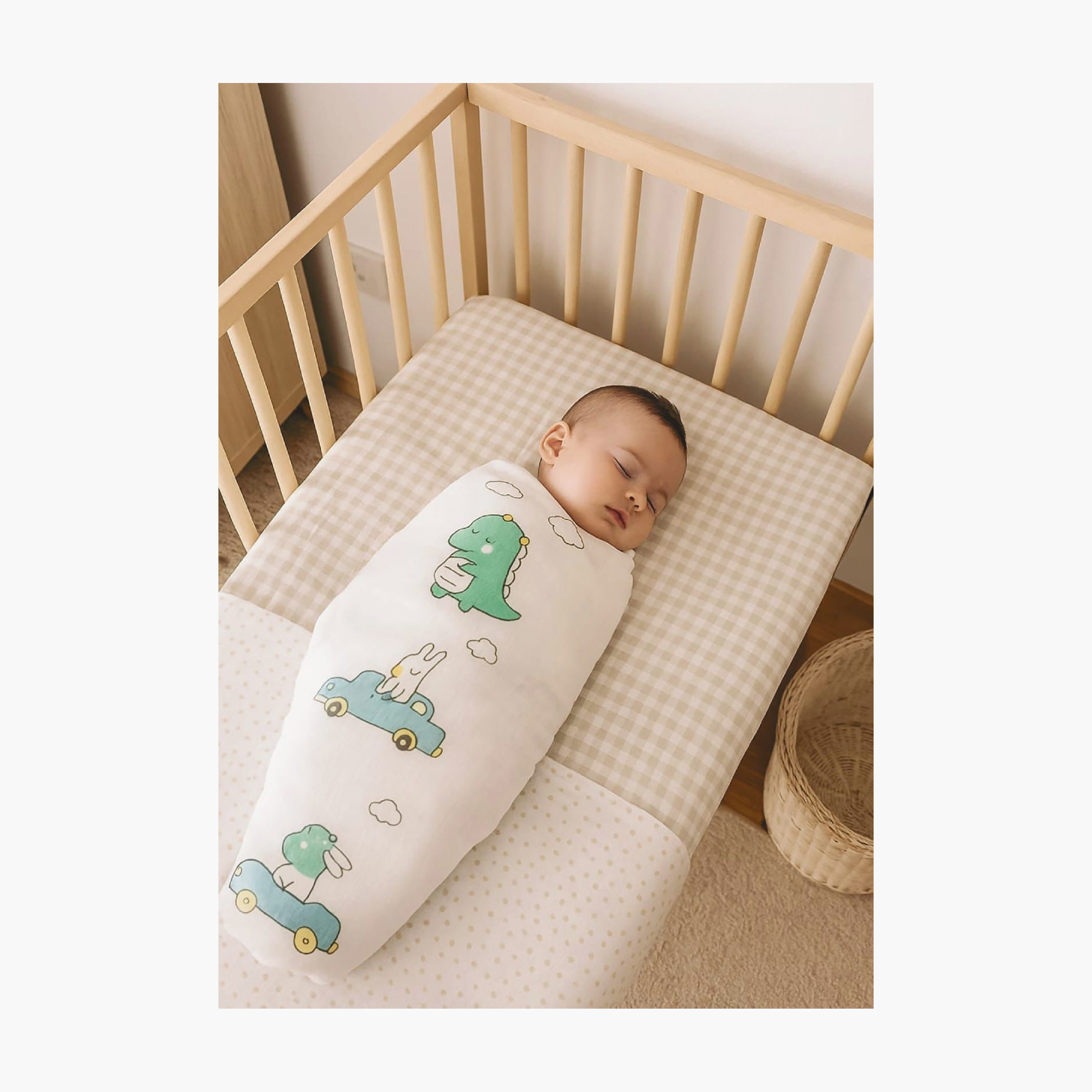 طقم بطانيات قماط موسلين من الخيزران (قطعتان) من كيندر فالي-baby-nursery-blanketsandswaddles-receivingblankets-image-2