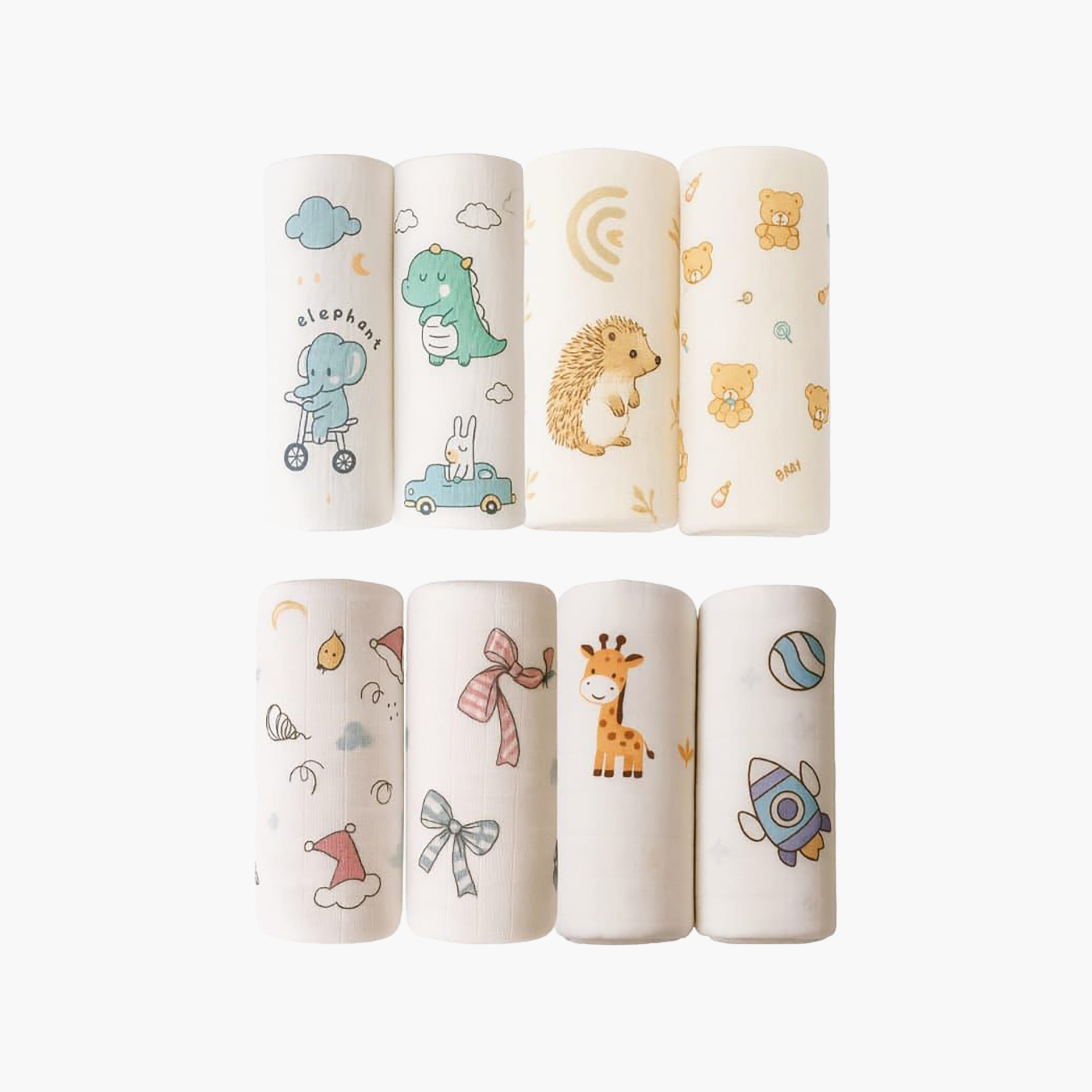 طقم بطانيات قماط موسلين من الخيزران (قطعتان) من كيندر فالي-baby-nursery-blanketsandswaddles-receivingblankets-image-4