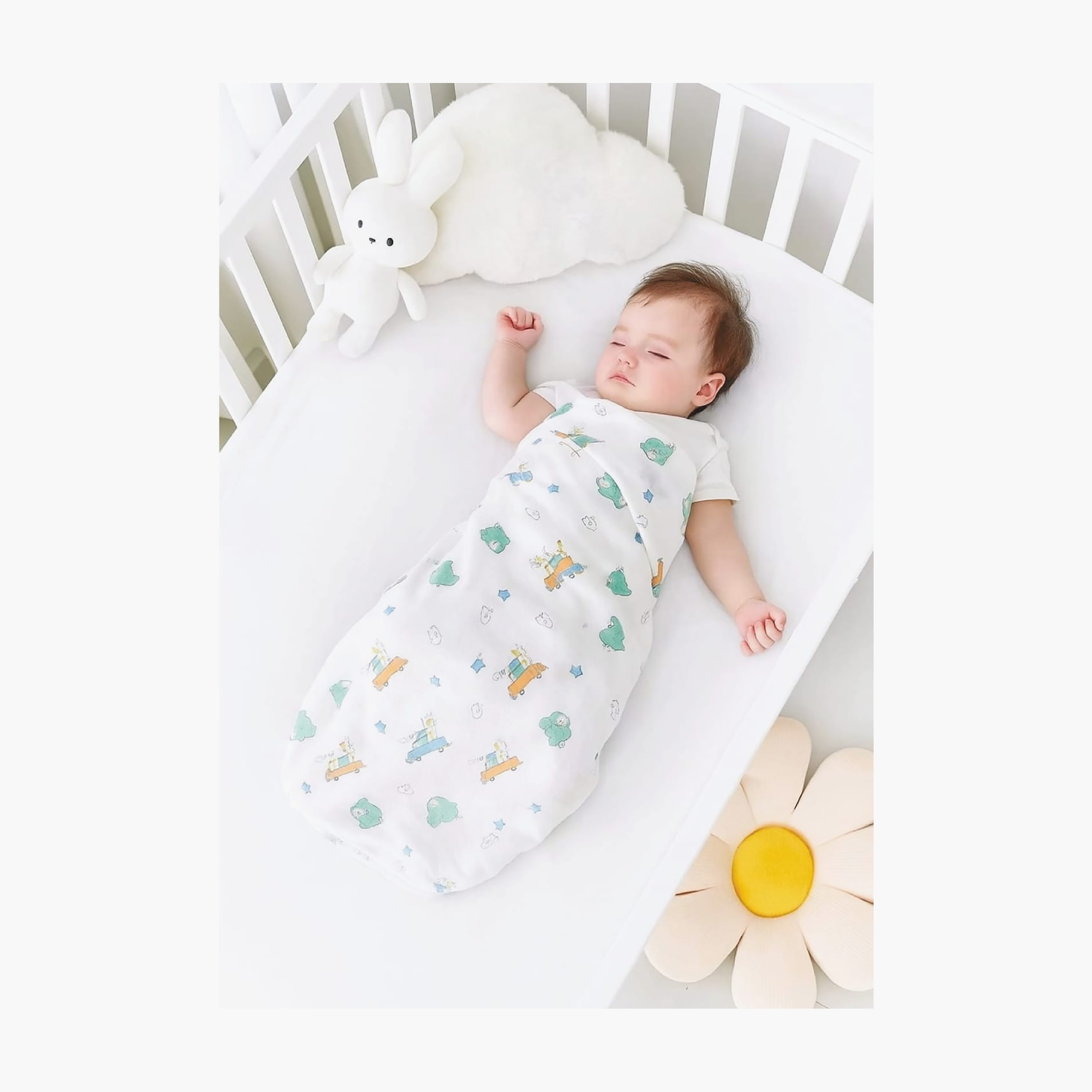 طقم بطانيات قماط موسلين من الخيزران (قطعتان) من كيندر فالي-baby-nursery-blanketsandswaddles-receivingblankets-image-7