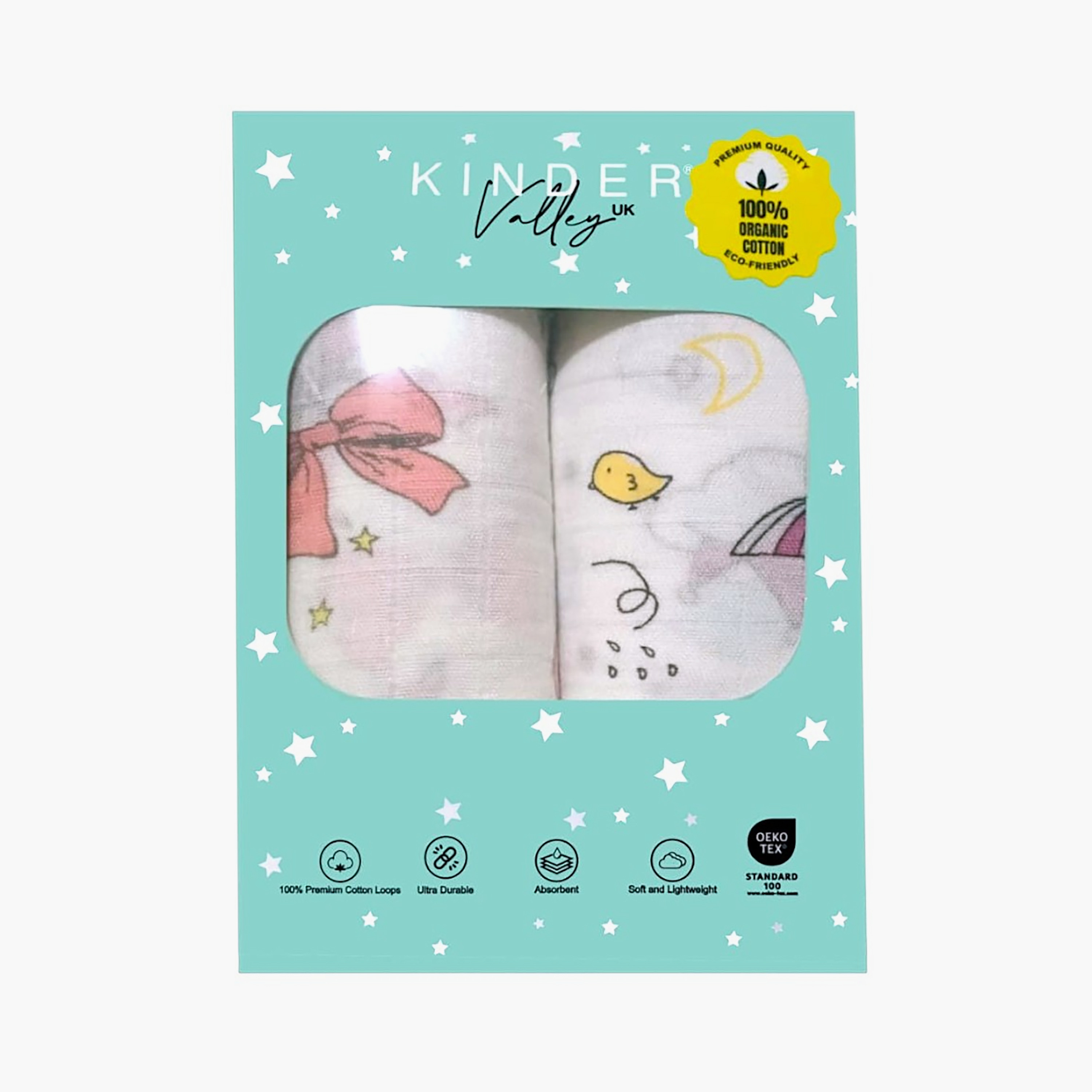 Kinder Valley 2-Piece Bamboo Muslin Swaddle Blankets-baby-nursery-blanketsandswaddles-receivingblankets-image-3