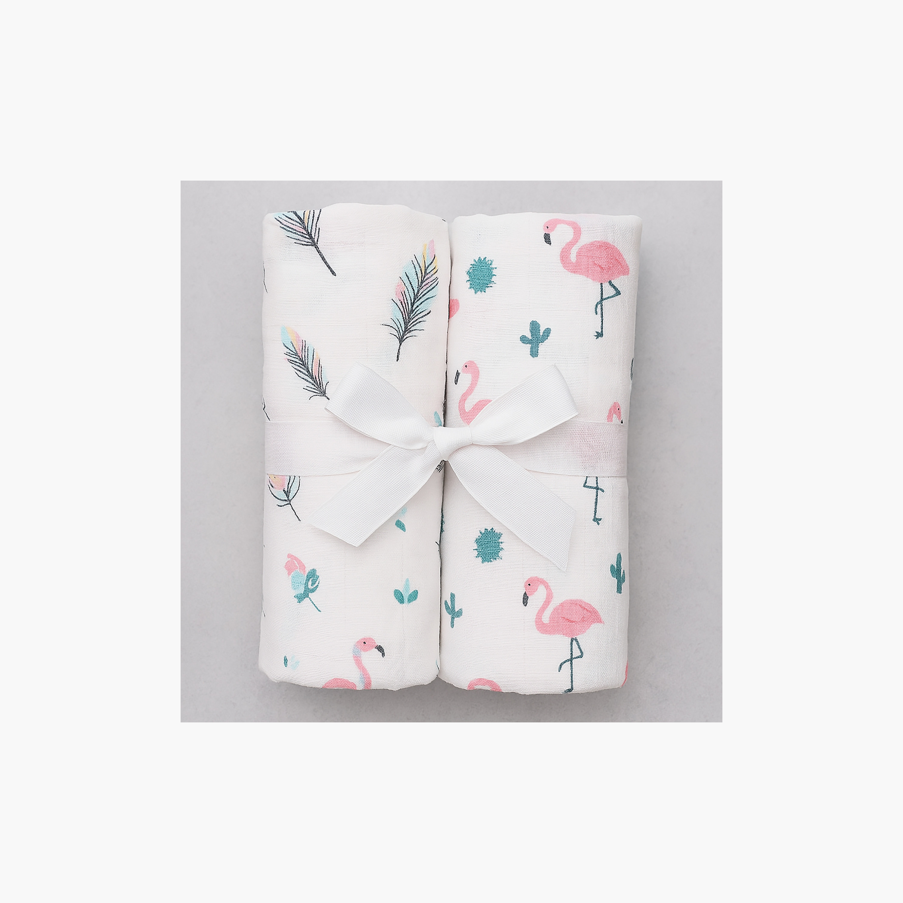 طقم بطانيات قماط موسلين من الخيزران (قطعتان) من كيندر فالي-baby-nursery-blanketsandswaddles-receivingblankets-image-5
