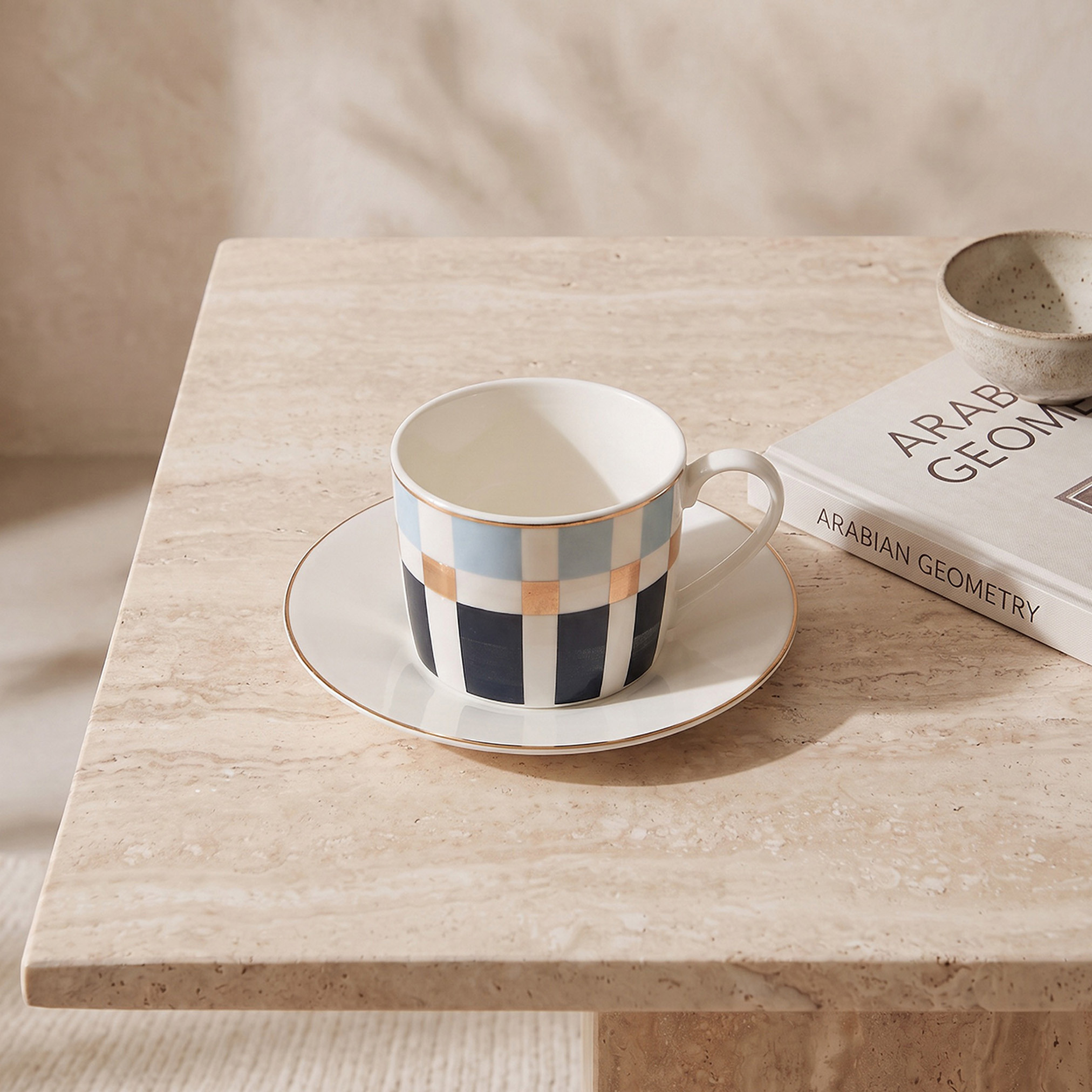 طقم فنجان شاي وصحن قطعتين من جيا كومو-household-dining-teaandcoffee-teaandcoffeesets-image-2