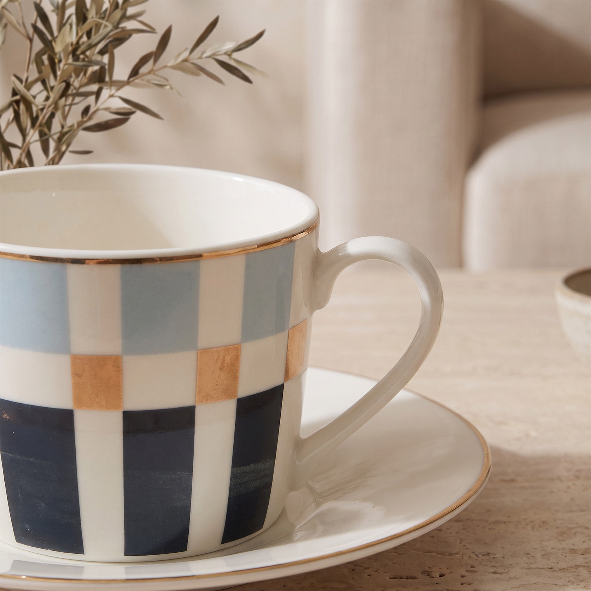 طقم فنجان شاي وصحن قطعتين من جيا كومو-household-dining-teaandcoffee-teaandcoffeesets-image-3
