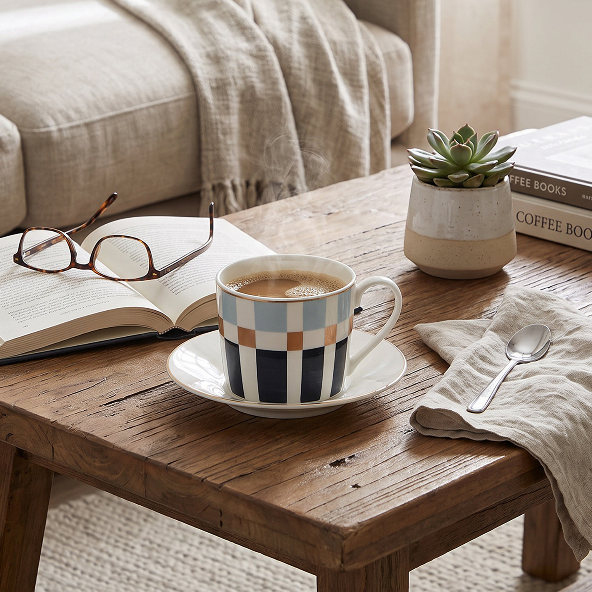 طقم فنجان شاي وصحن قطعتين من جيا كومو-household-dining-teaandcoffee-teaandcoffeesets-image-4