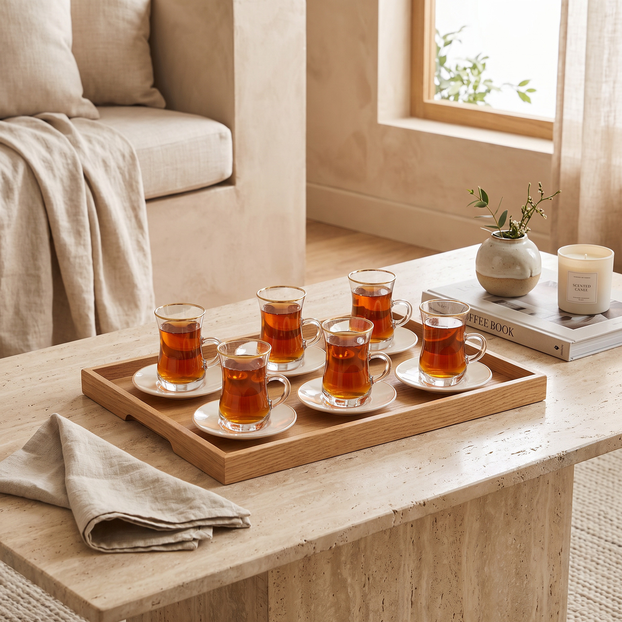 طقم فناجين شاي زجاج تركي وصحون 12 قطعة من جيا كومو - 180 مل-household-dining-teaandcoffee-teaandcoffeesets-image-3