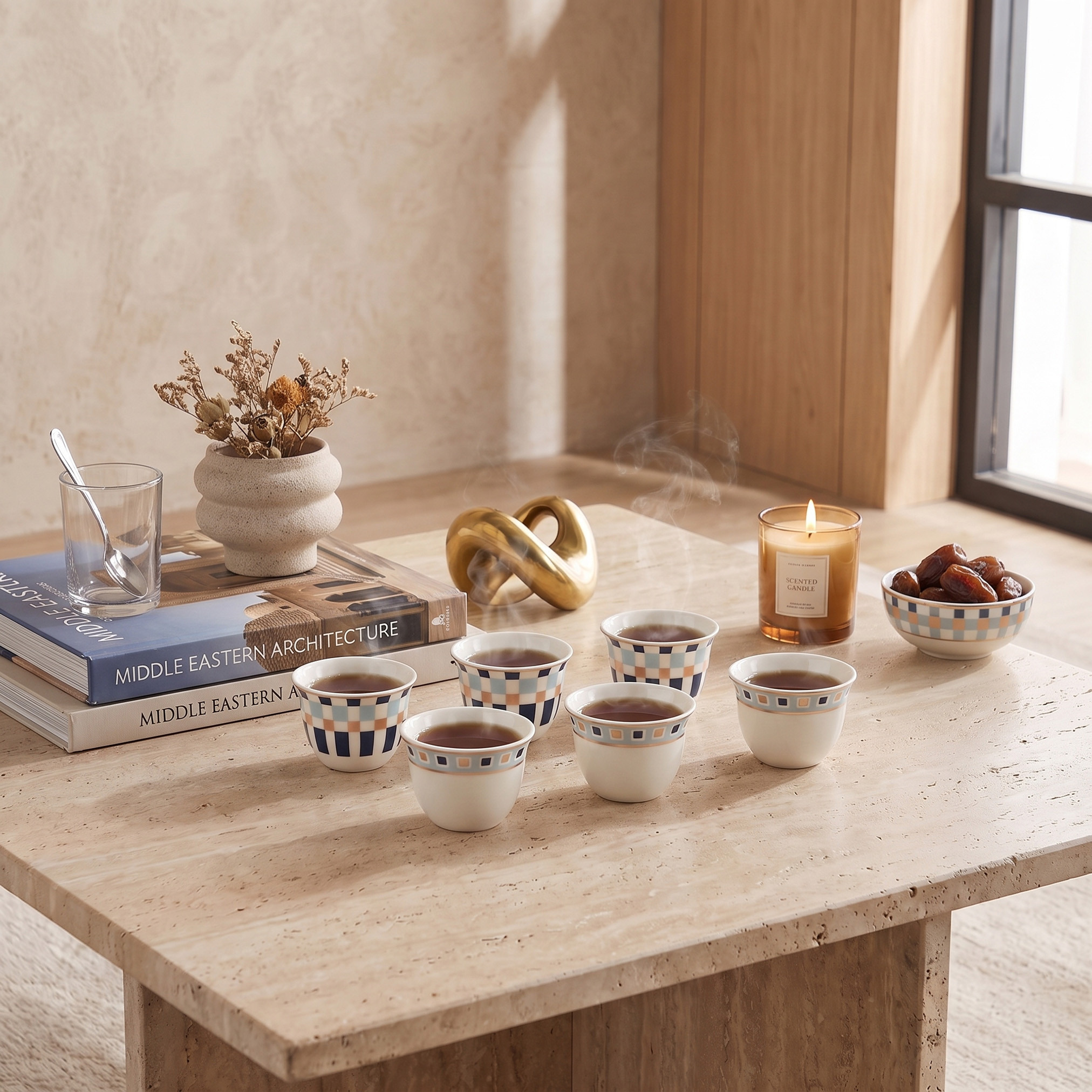 Gia Como 12-Piece New Bone China Kahwa Cup Set - 60 ml-household-dining-teaandcoffee-teaandcoffeesets-image-4