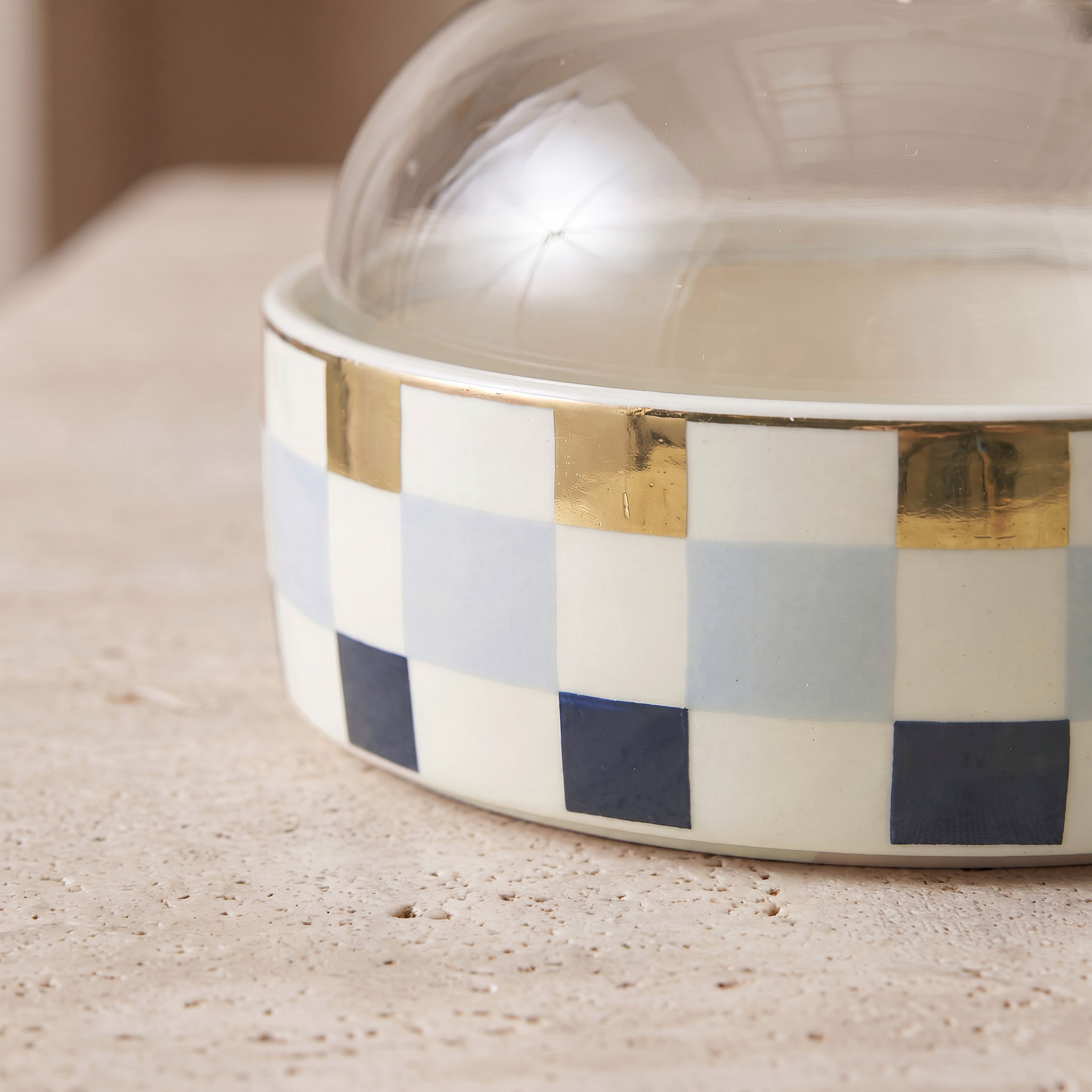 وعاء تقديم سيراميك مربعات مع غطاء زجاجي - 13 سم-household-dining-serveware-servingtrays-image-3