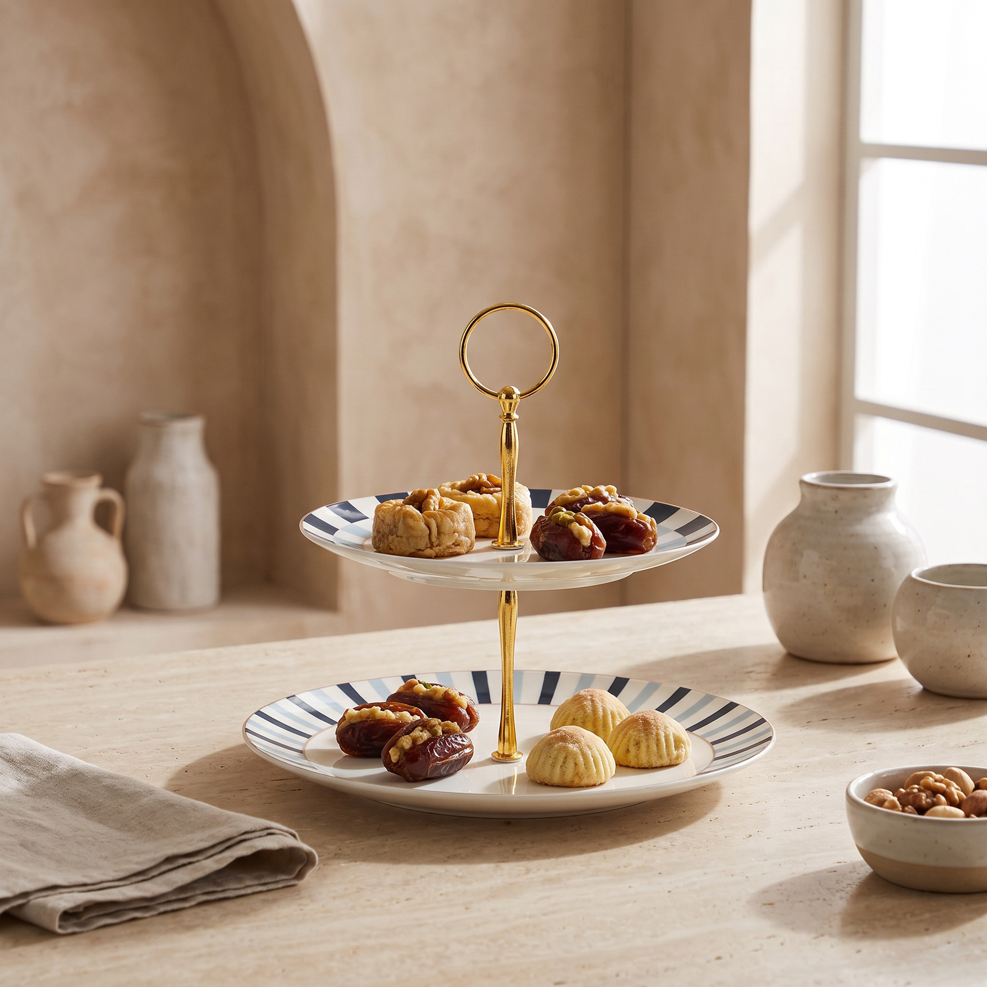 Gia Como 2-Tier Cake Stand - 20 cms-household-dining-serveware-cakestands-image-1