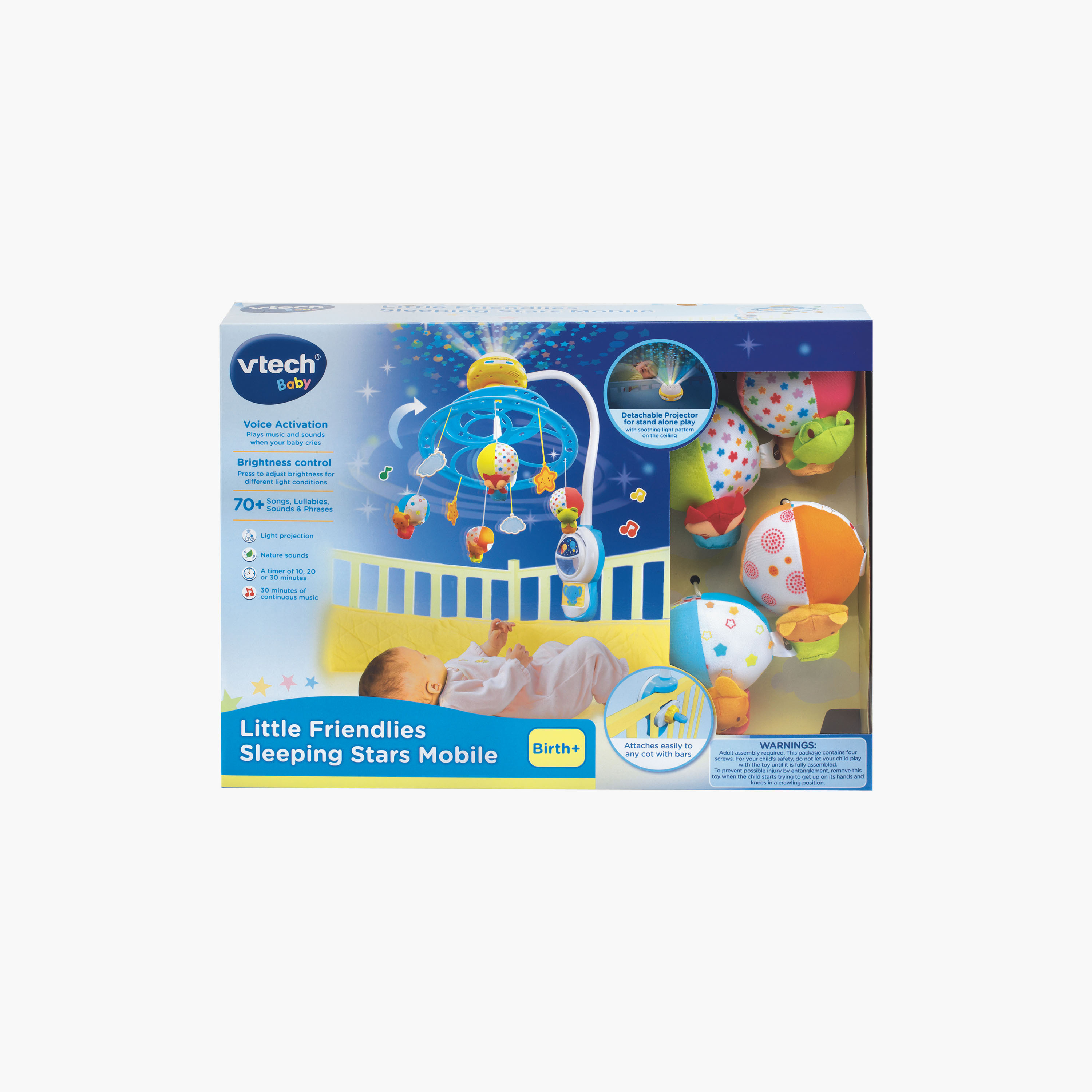 Vtech Little Friendlies Sleeping Stars Mobile Musical Crib with Soft Toy-toys-babyandtoddlertoys-cribtoys-image-7