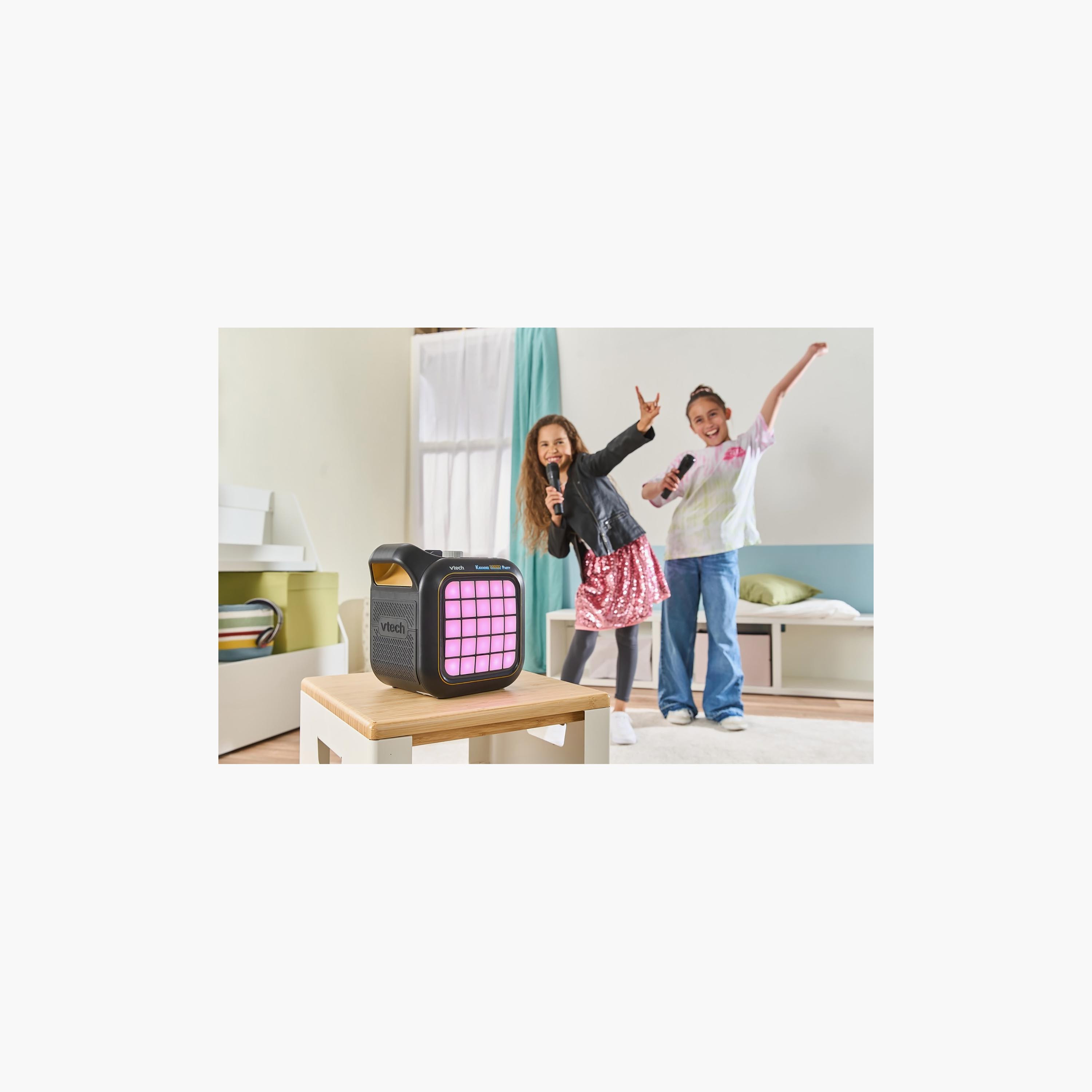 Vtech Karaoke Light Party Portable Bluetooth Speaker with Wireless Microphones-electronics-speakers-image-4