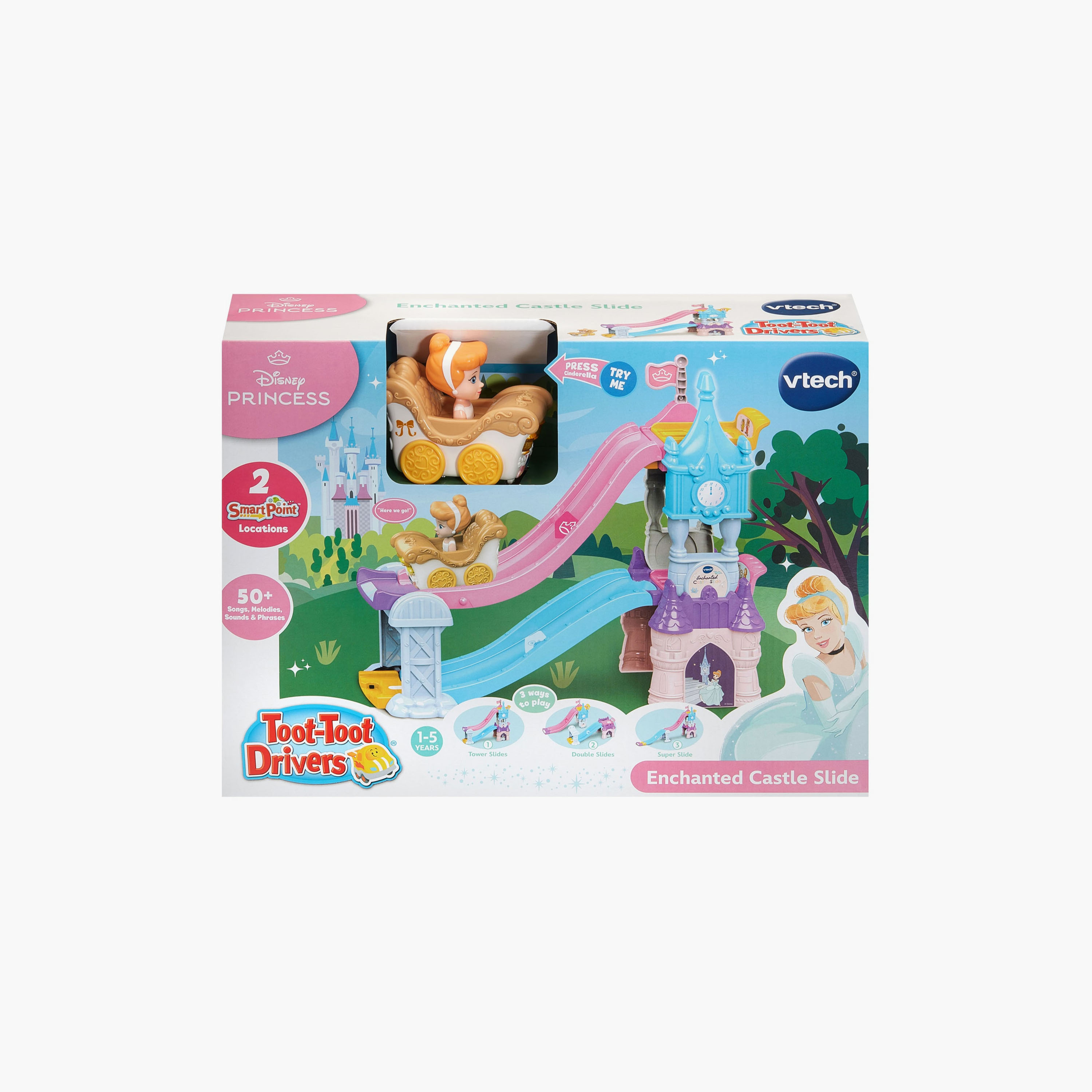 Vtech Disney Toot-Toot Drivers Enchanted Castle Slide Playset-toys-playvehicles-vehicleplaysets-image-7