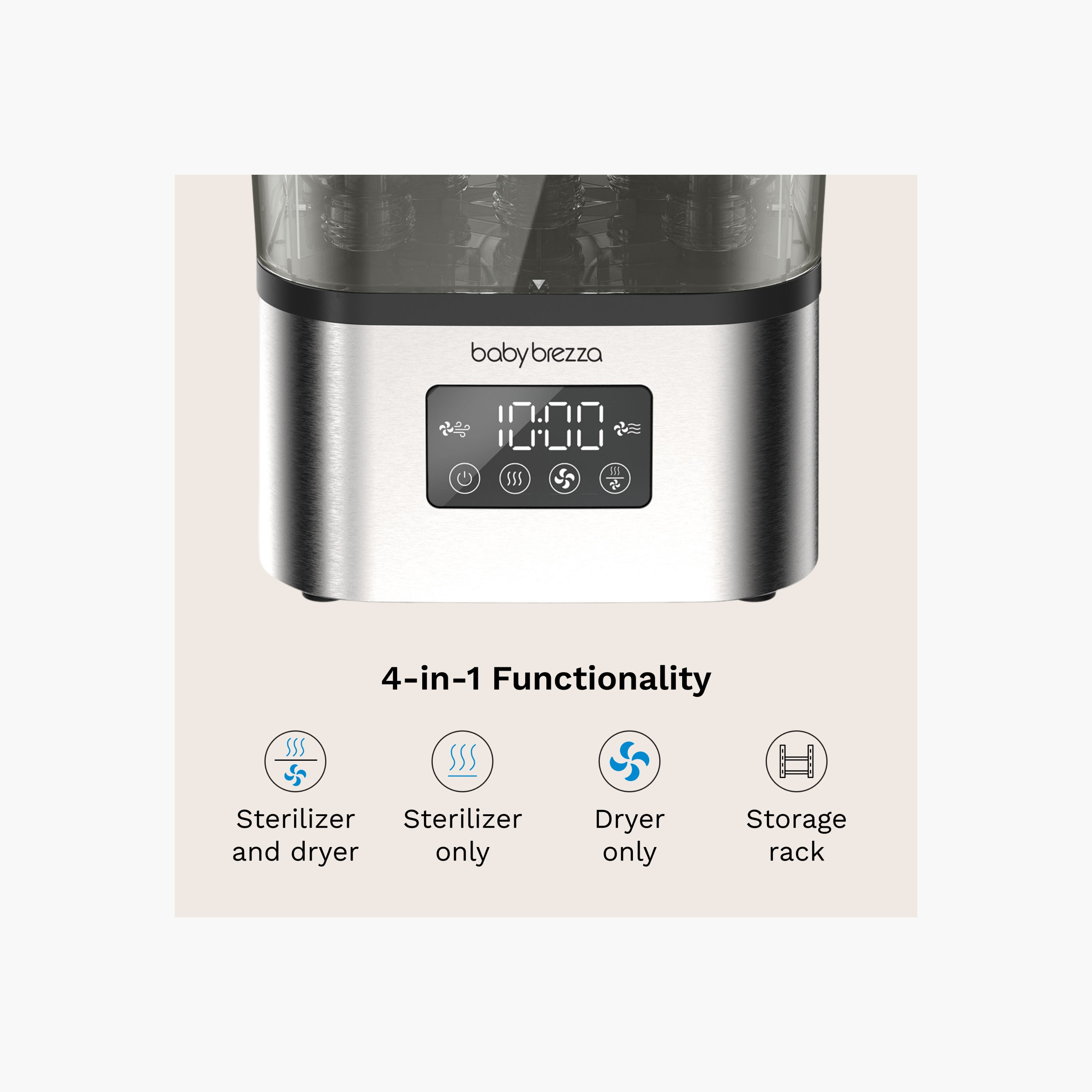 Baby Brezza SuperQuick Baby Sterilizer with Dryer, 8 Bottles-PROMO_BS_AE_EXCLUSION_100626-image-6