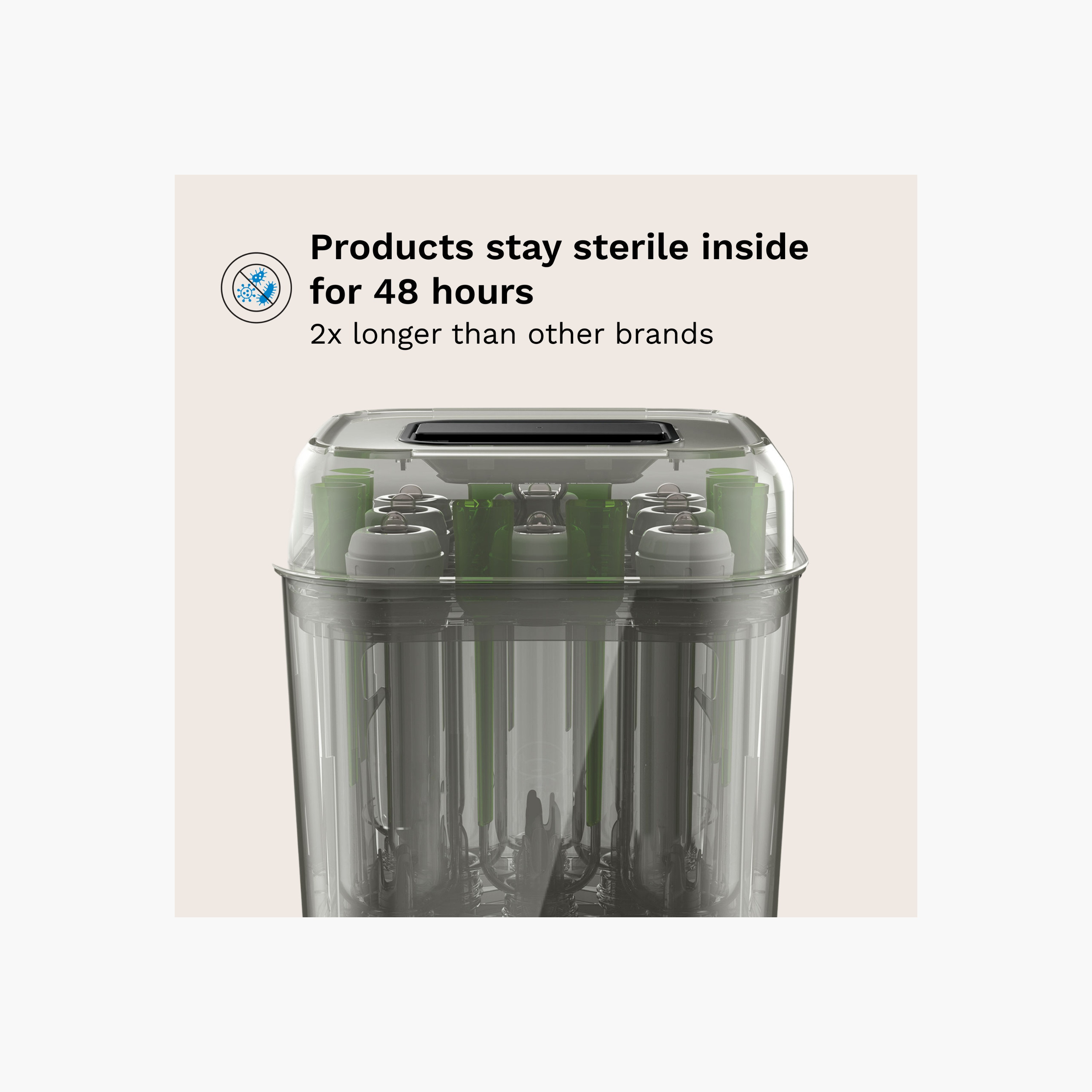 Baby Brezza SuperQuick Baby Sterilizer with Dryer, 8 Bottles-PROMO_BS_AE_EXCLUSION_100626-image-8
