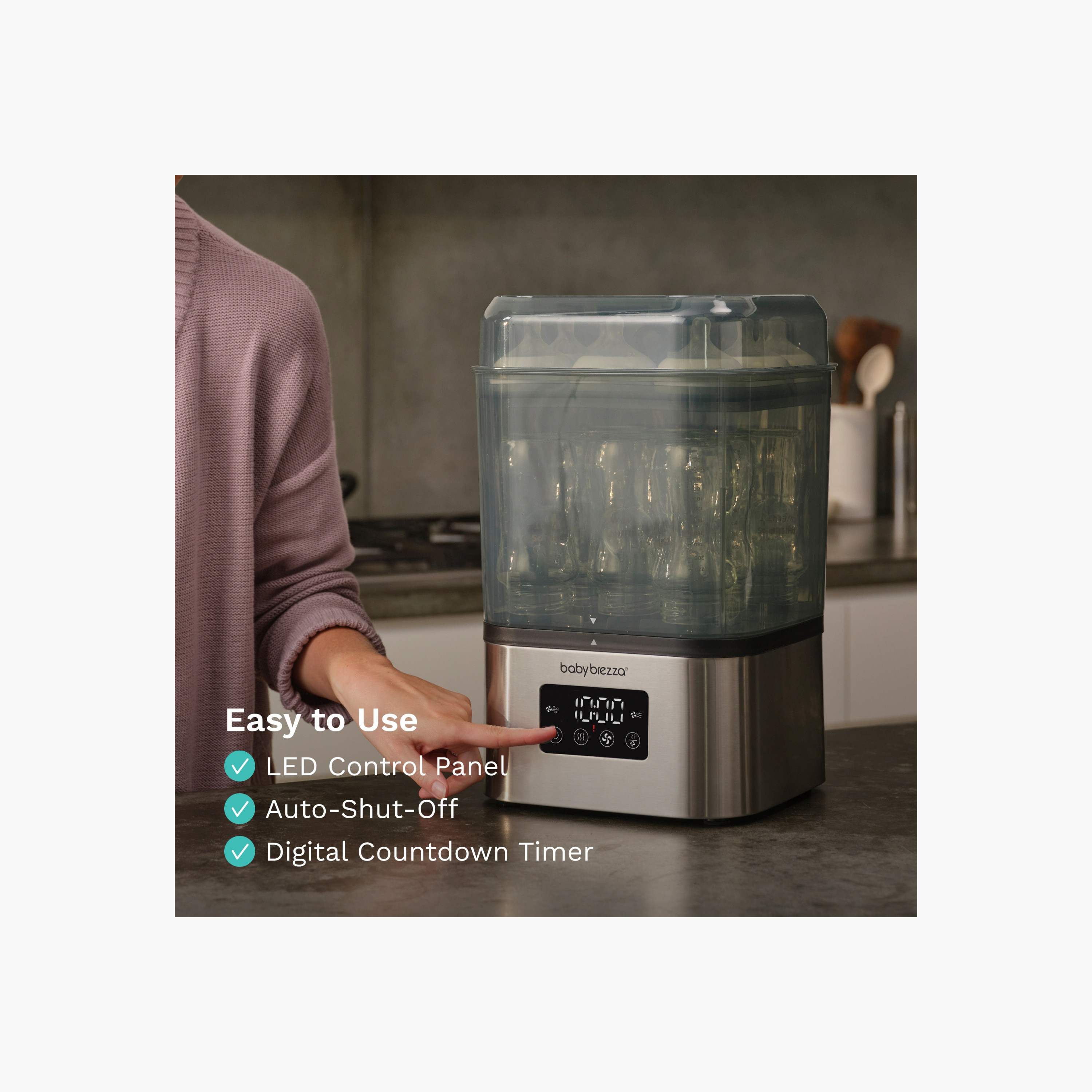Baby Brezza SuperQuick Baby Sterilizer with Dryer, 8 Bottles-PROMO_BS_AE_EXCLUSION_100626-image-9